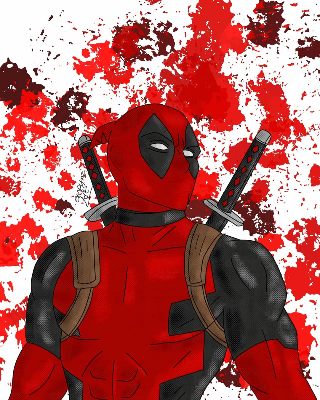 Deadpool With Guns Up Wallpapers