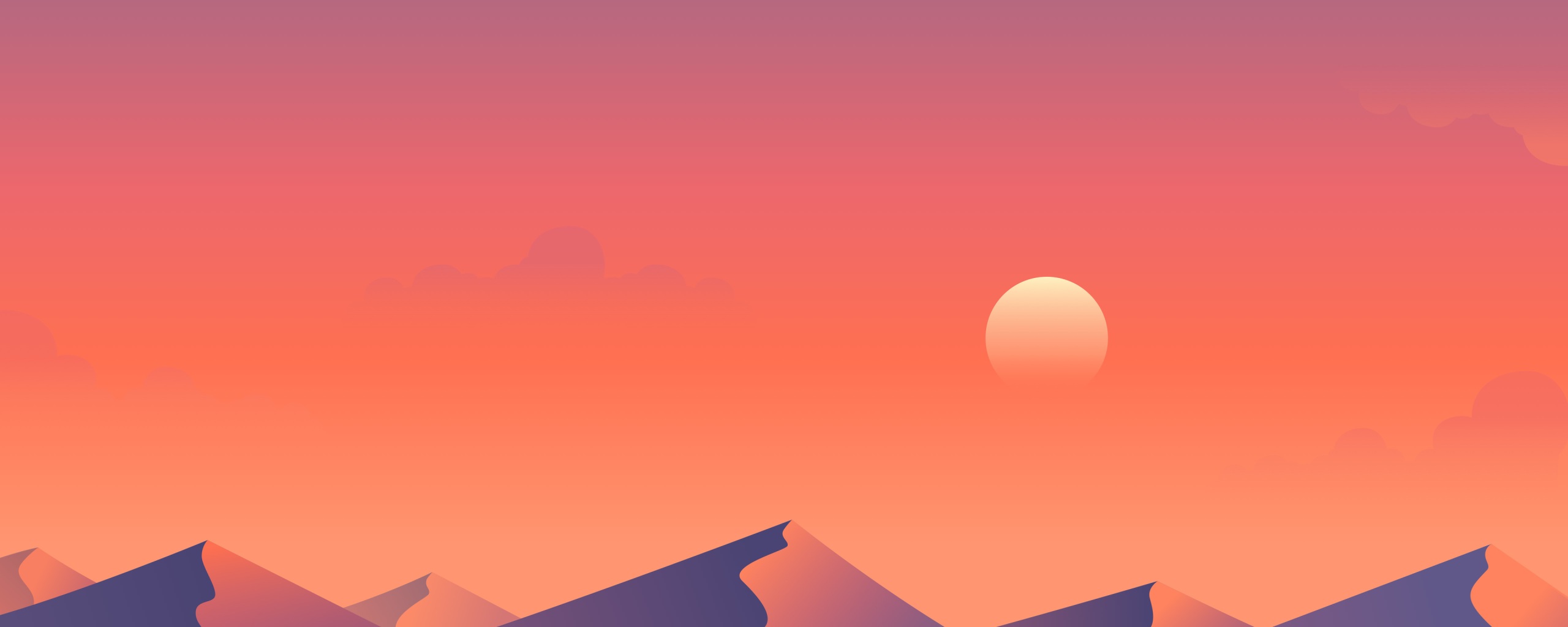 Desert Sun Day Minimalism Wallpapers