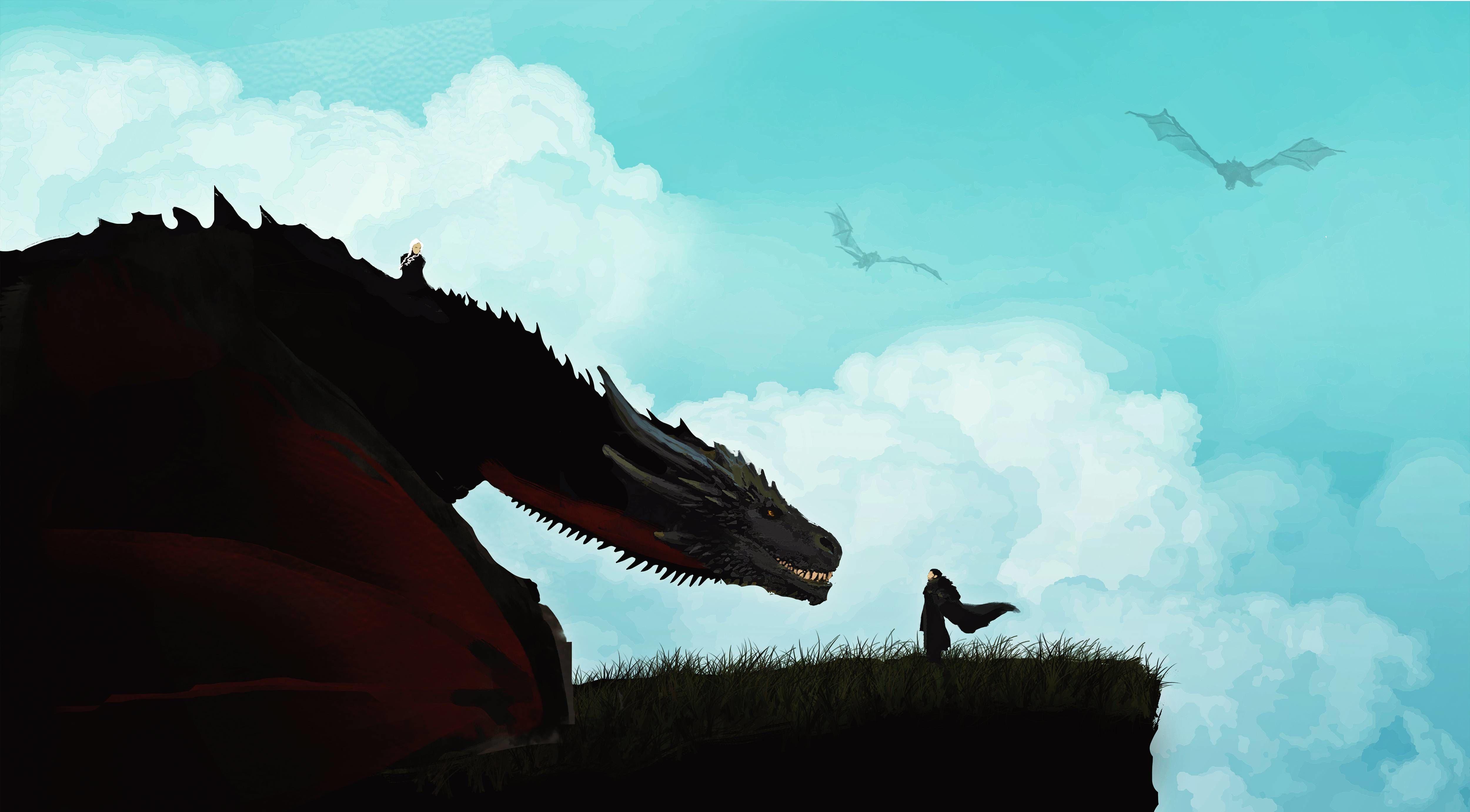 Game Of Thrones Dragon Minimalist Wallpapers