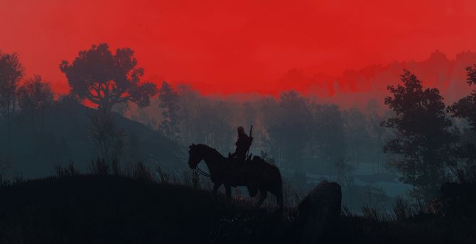 Geralt Witcher Minimal 4K Wallpapers