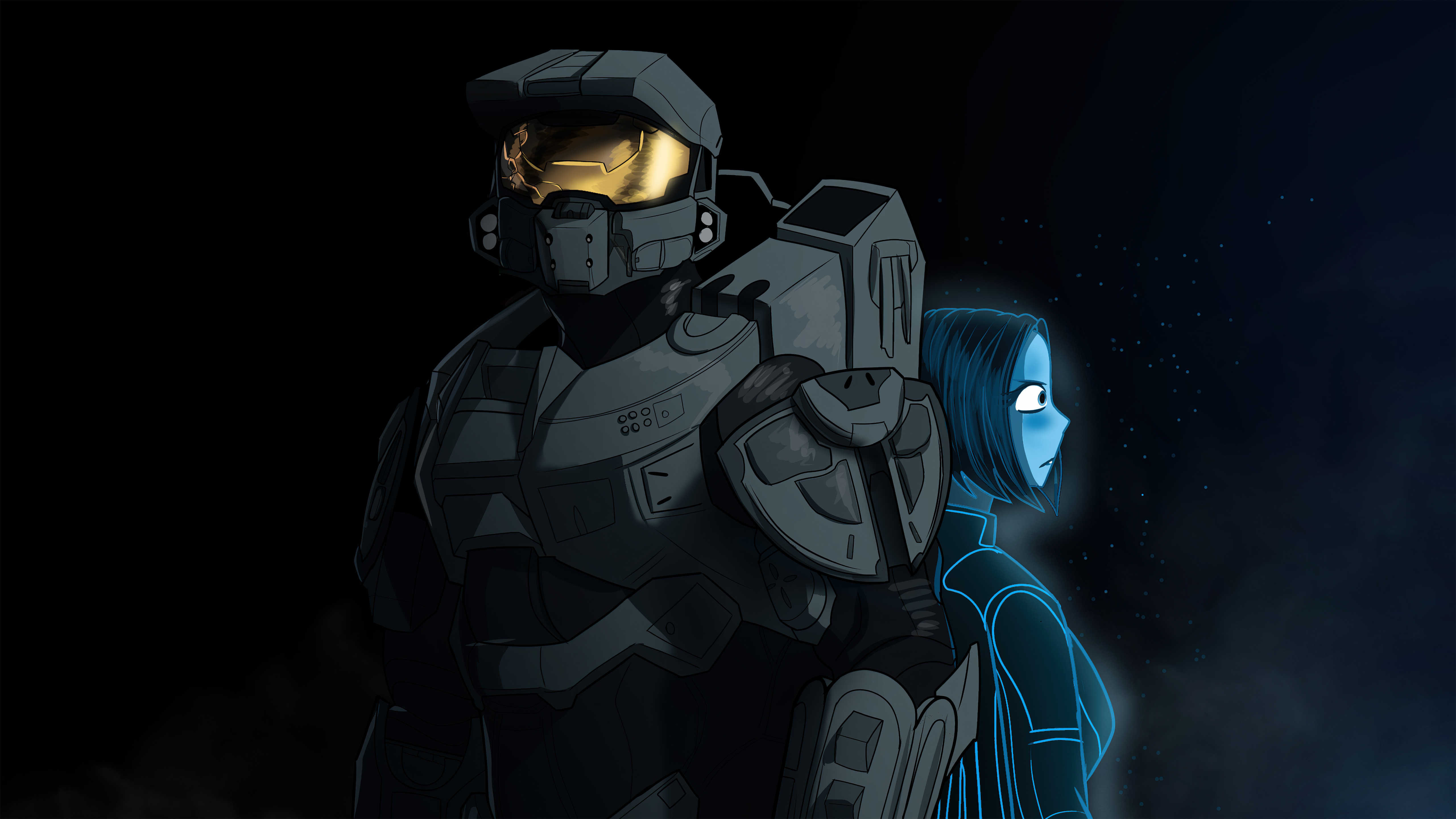 Halo Master Chief Gaming 4K Minimal Wallpapers