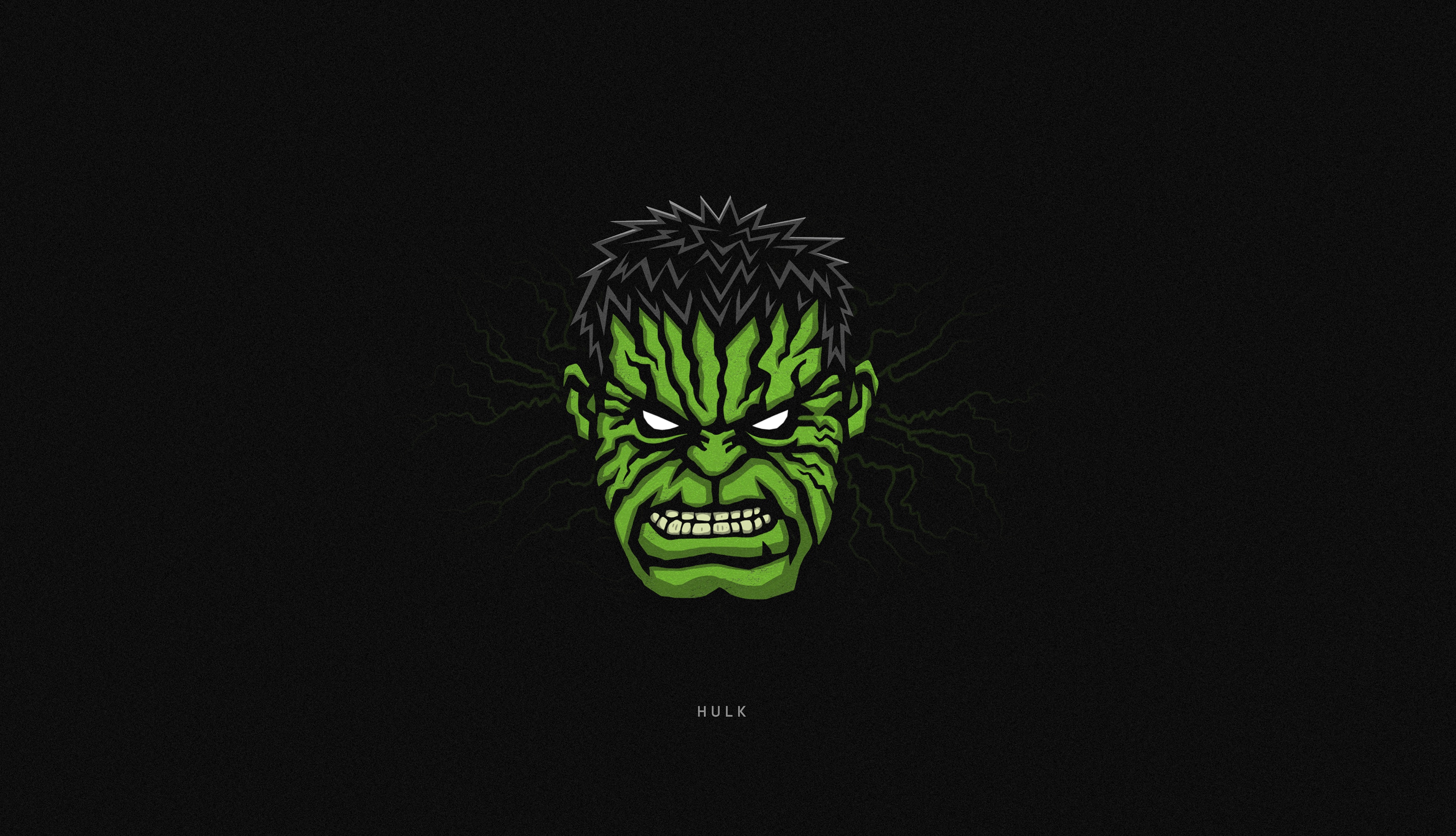 Hulk 4K Minimal Art Wallpapers