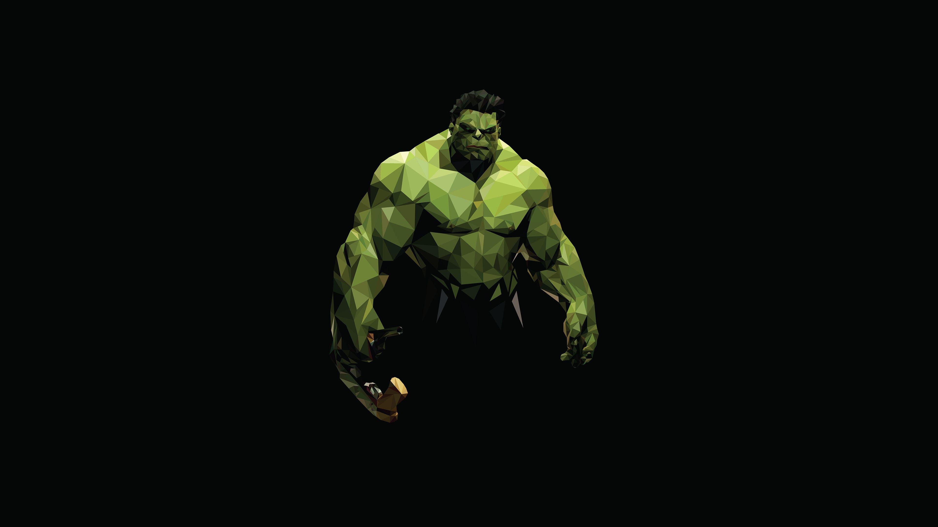 Hulk 4K Minimal Art Wallpapers