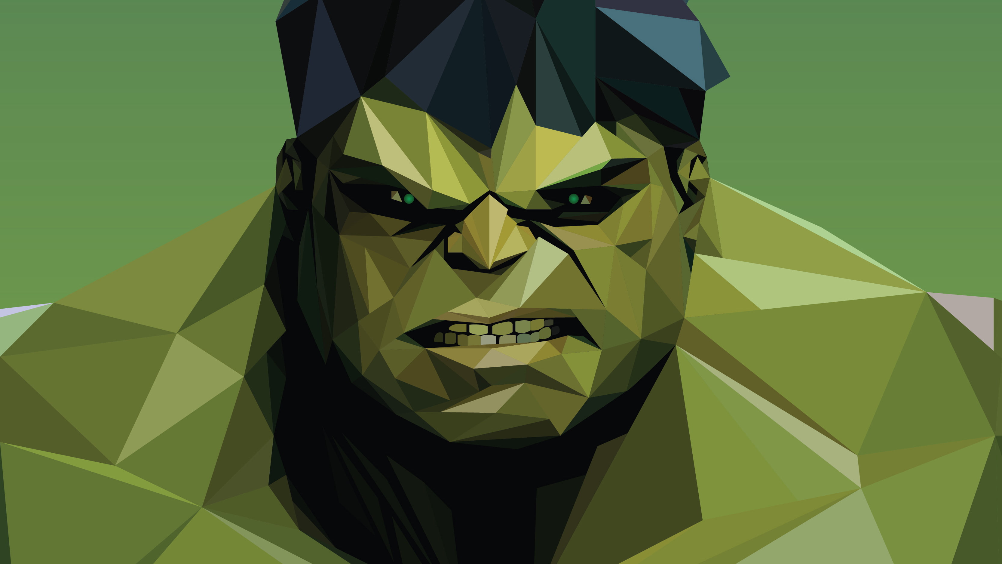 Hulk 4K Minimal Art Wallpapers