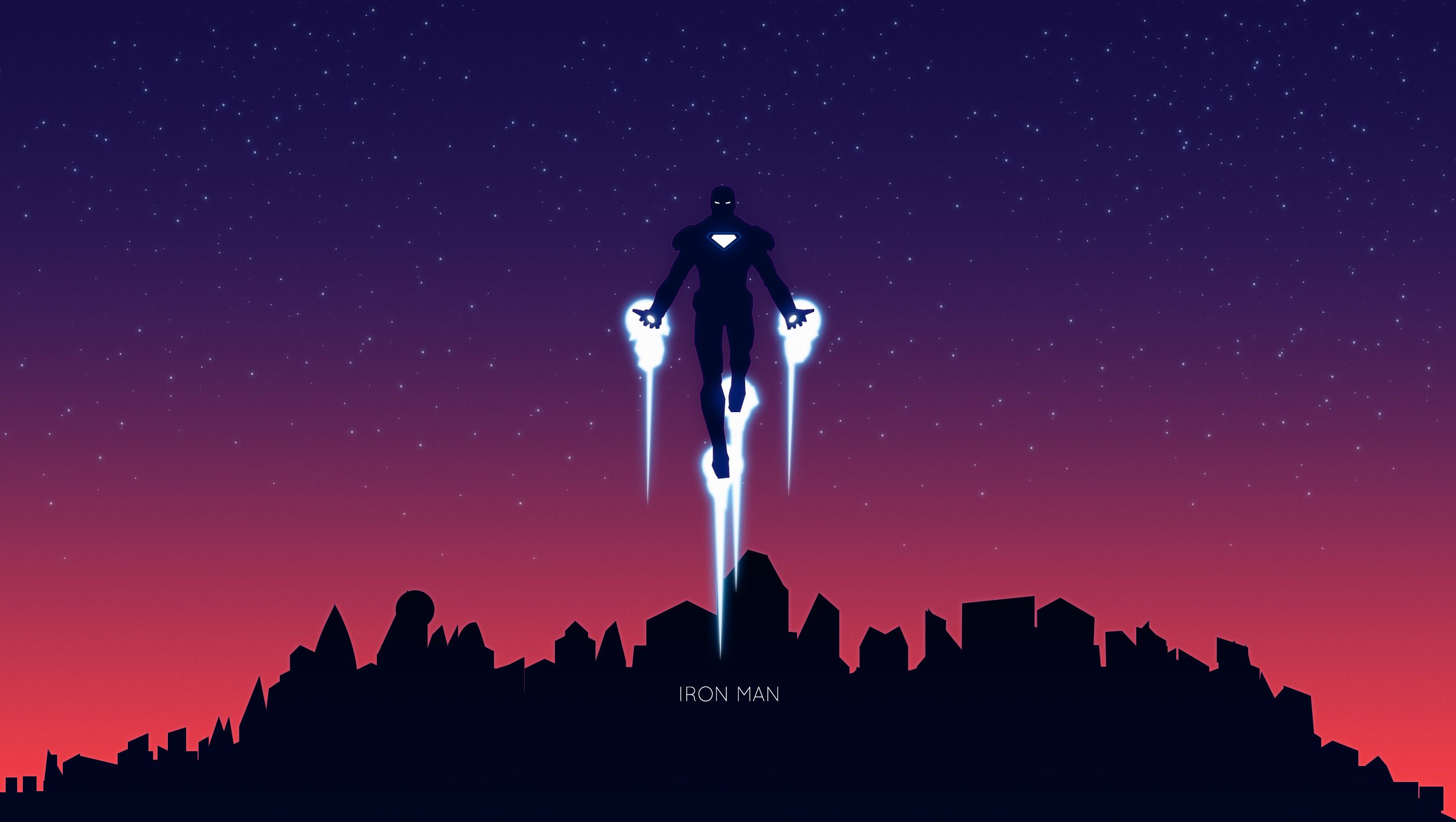 Ironman Flat Minimal Artwork Wallpapers