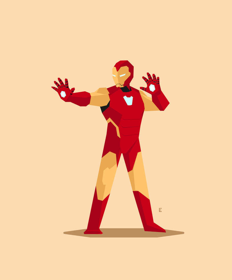 Ironman Flat Minimal Artwork Wallpapers