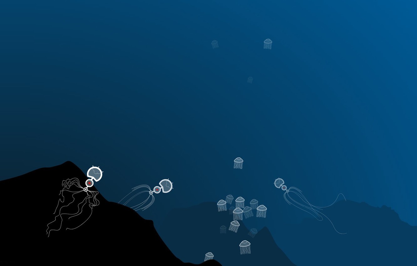 Jellyfish Minimal Art Wallpapers