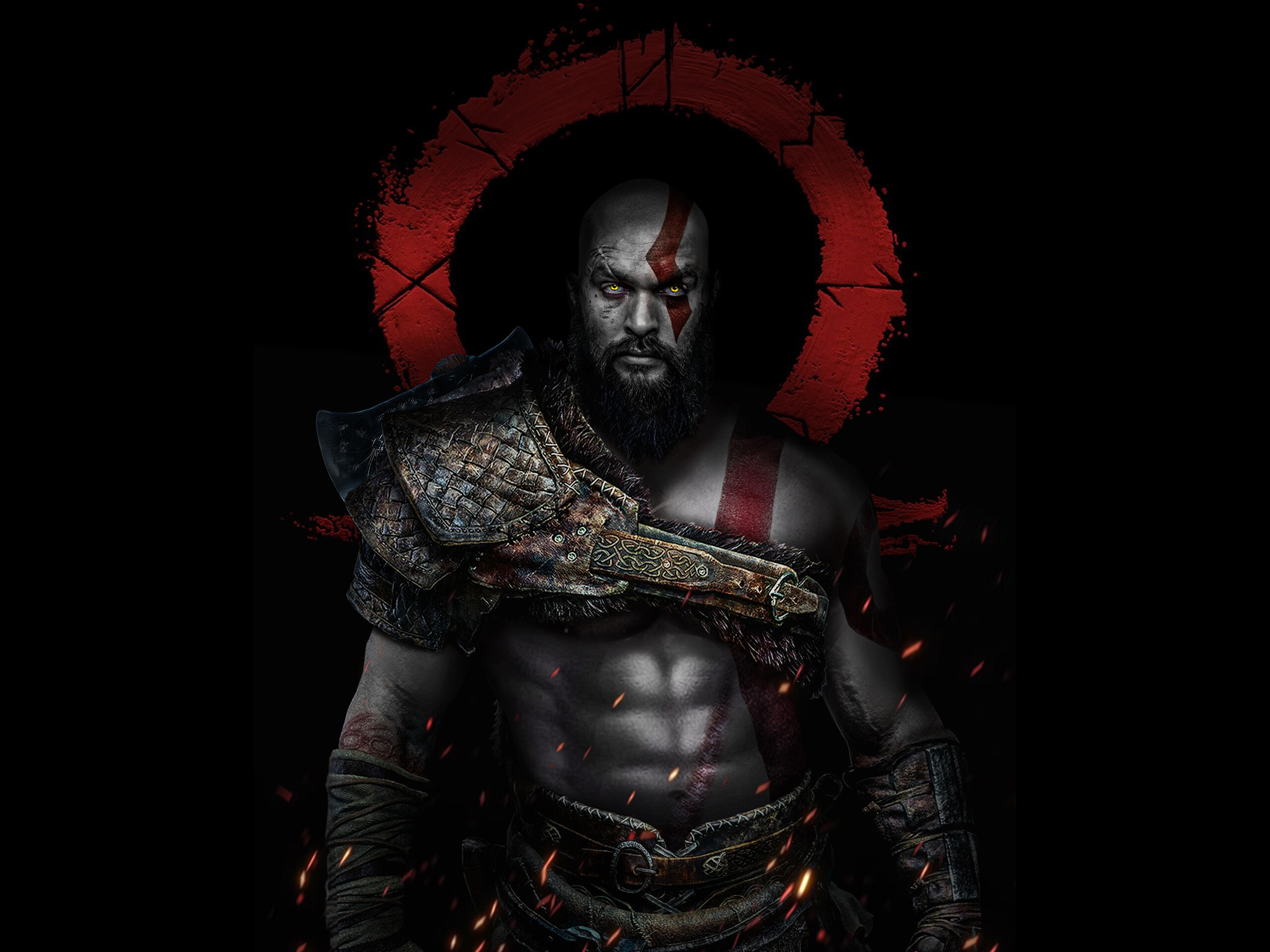 Kratos 10K Vector Art Wallpapers