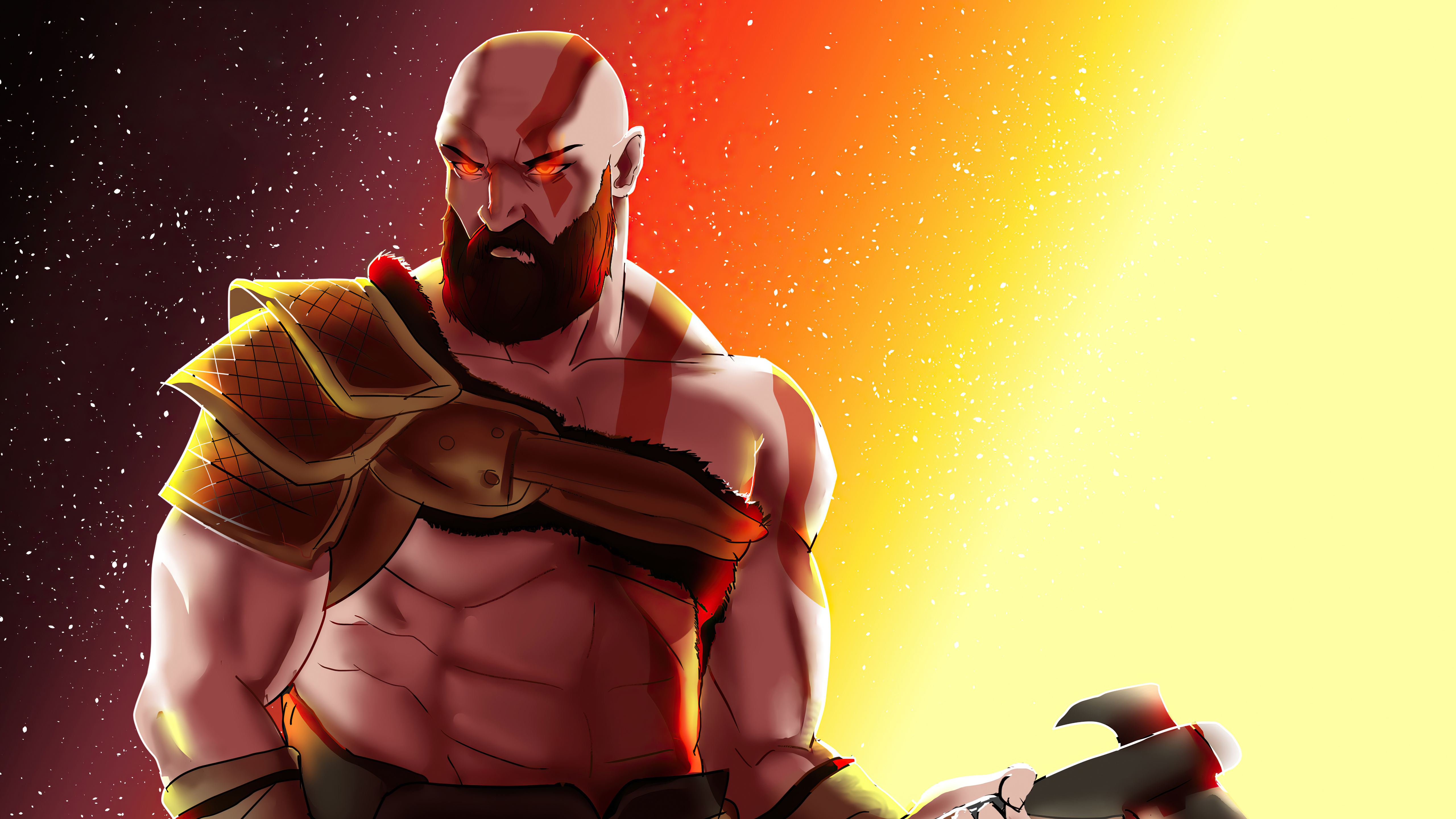 Kratos 10K Vector Art Wallpapers