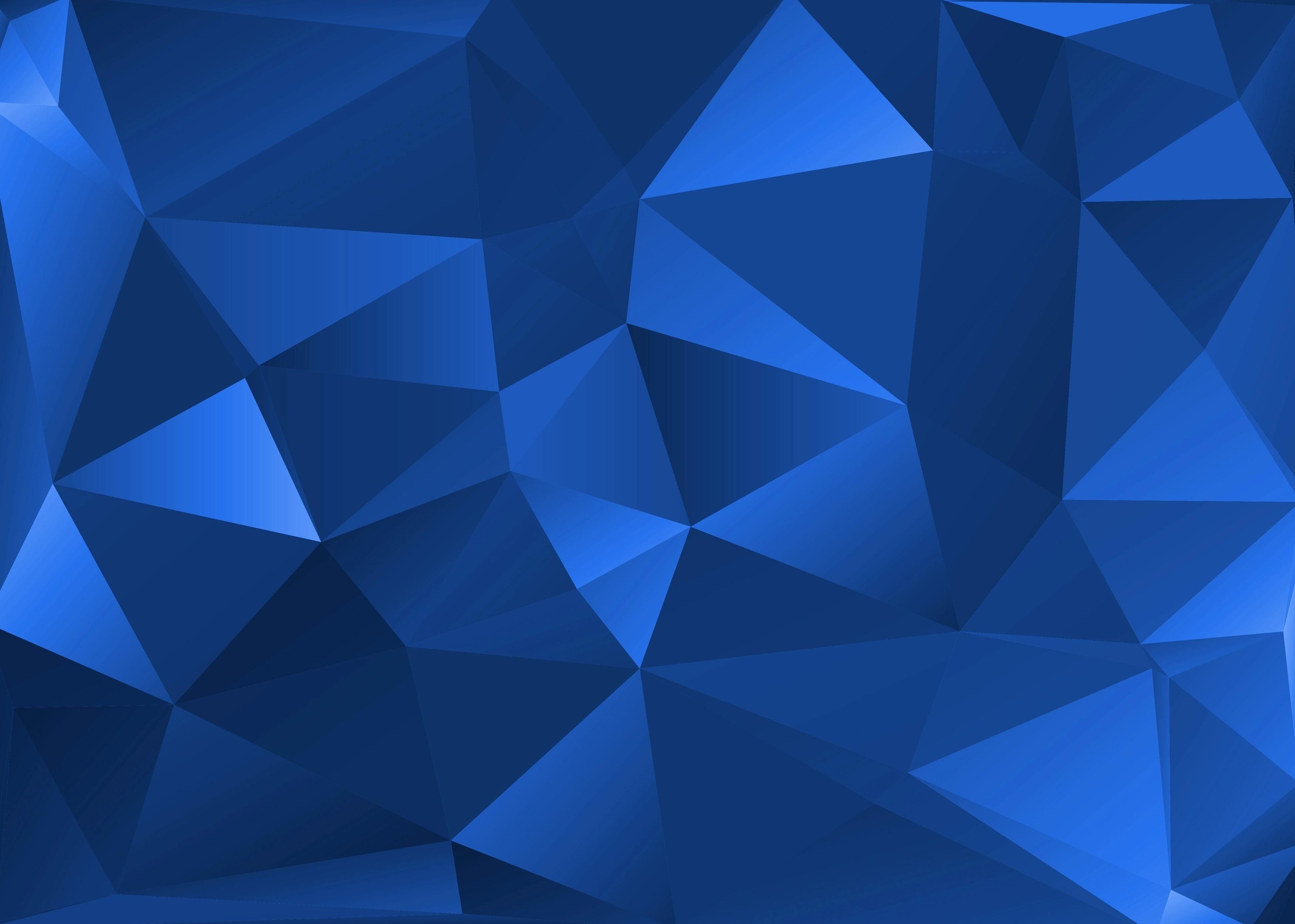 Low Poly Blue Geometry Artwork Wallpapers