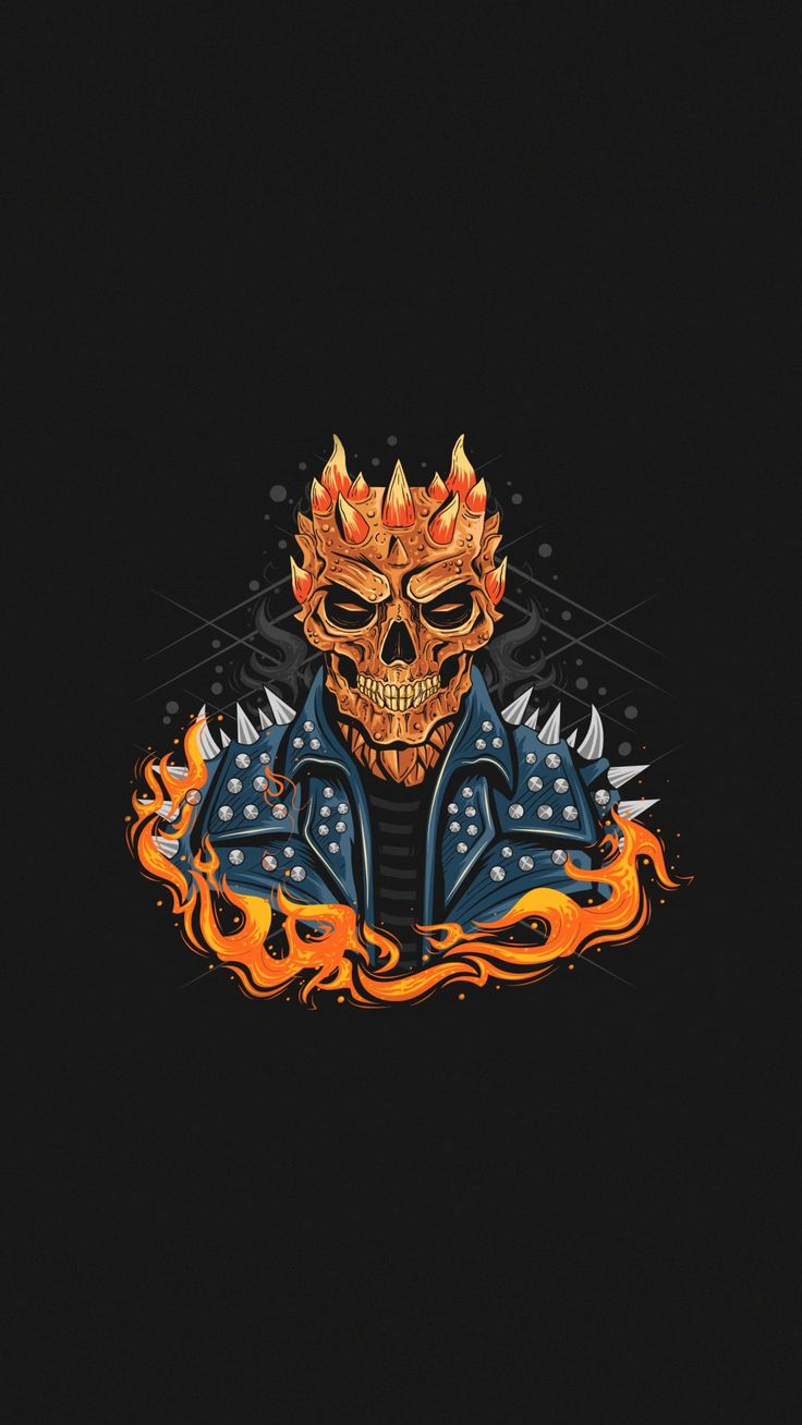 Marvel Ghost Rider Minimalist Wallpapers