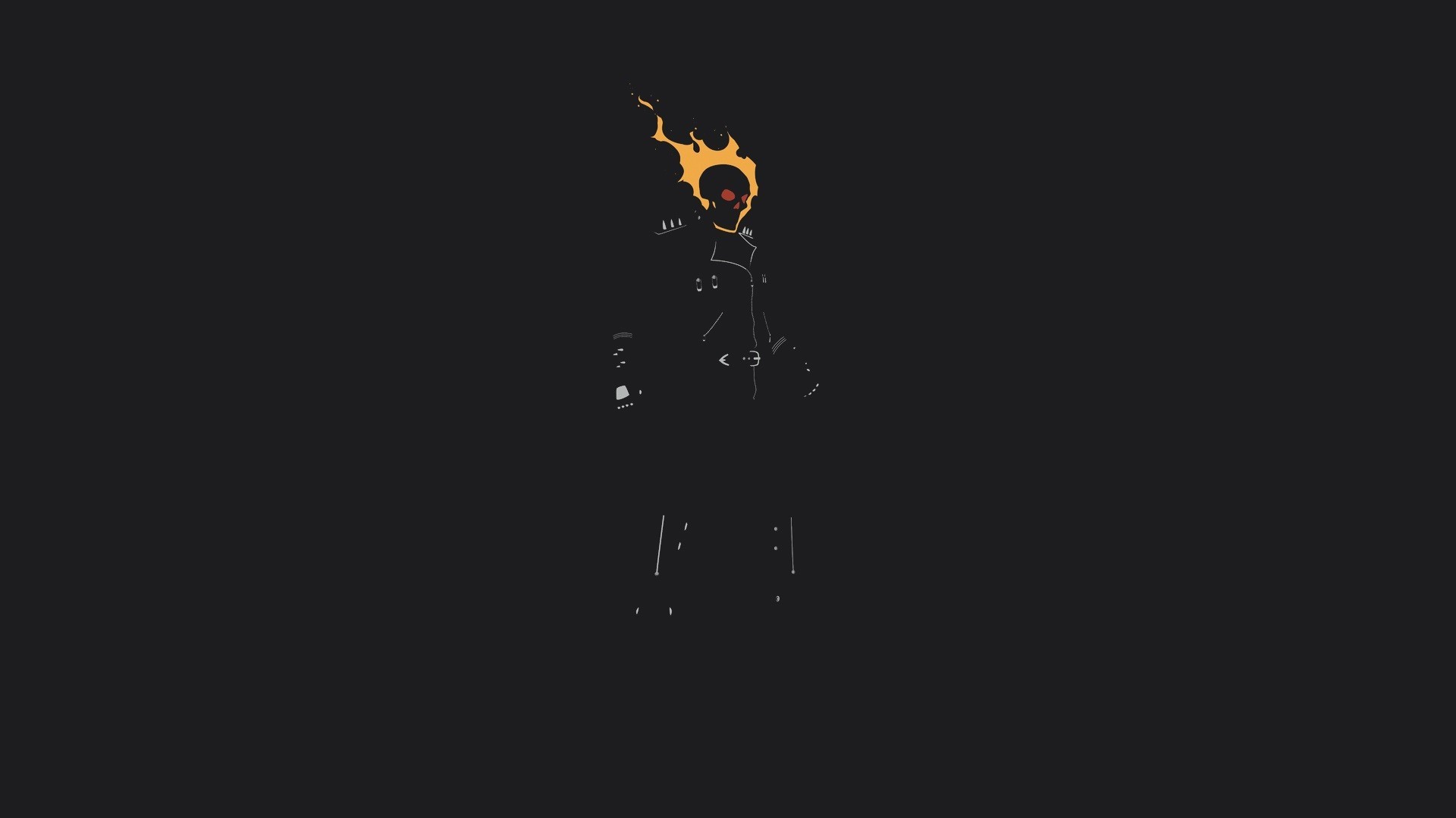 Marvel Ghost Rider Minimalist Wallpapers