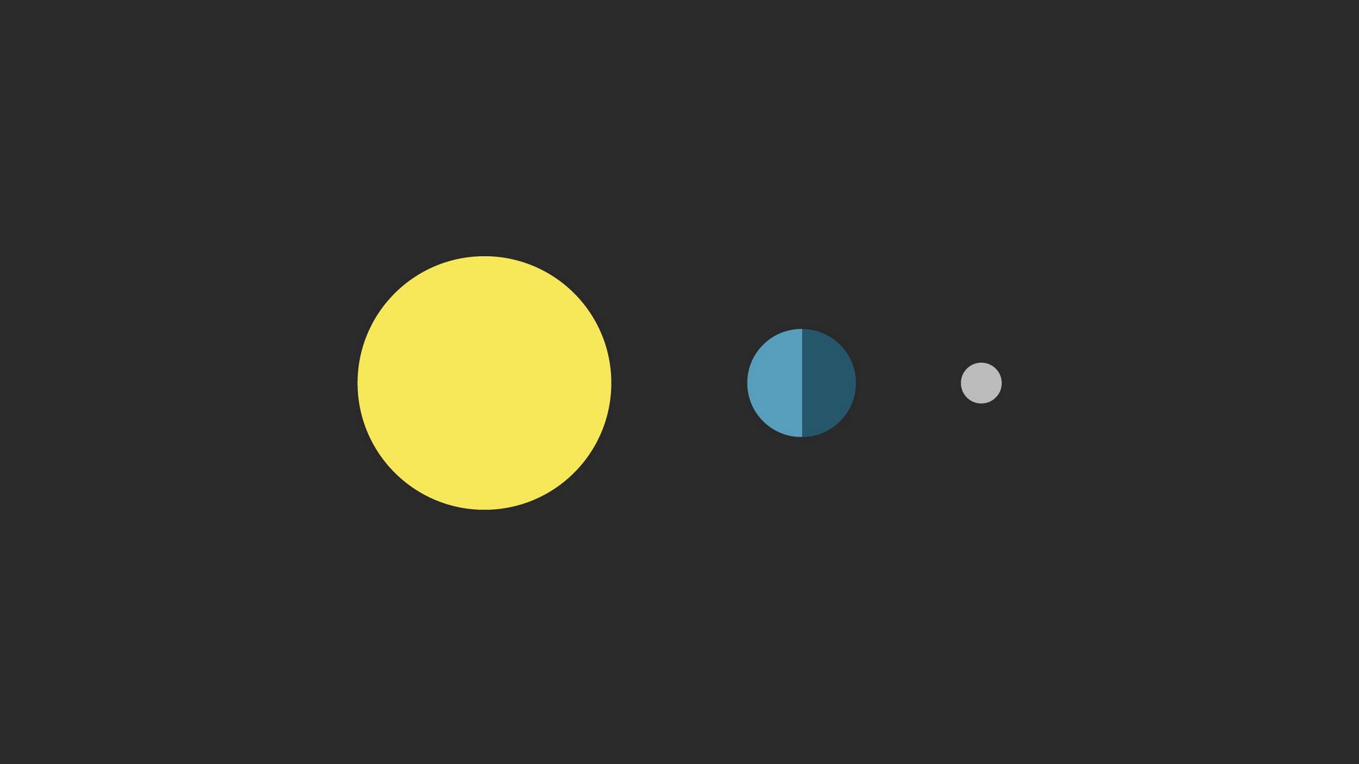 Minimal Colourful Solar System Wallpapers