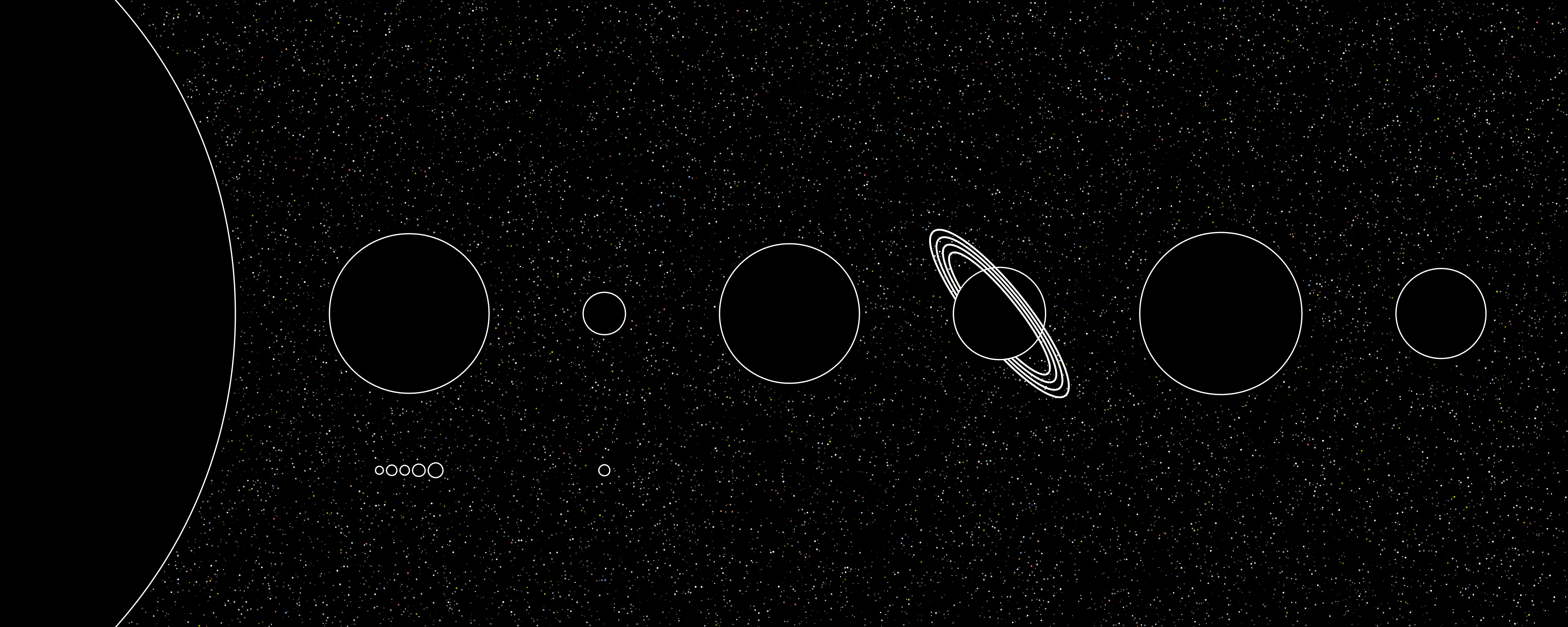 Minimal Colourful Solar System Wallpapers