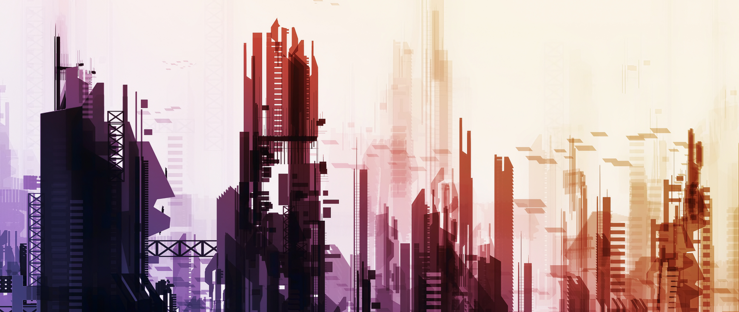 Minimal Digital Cityscape Wallpapers