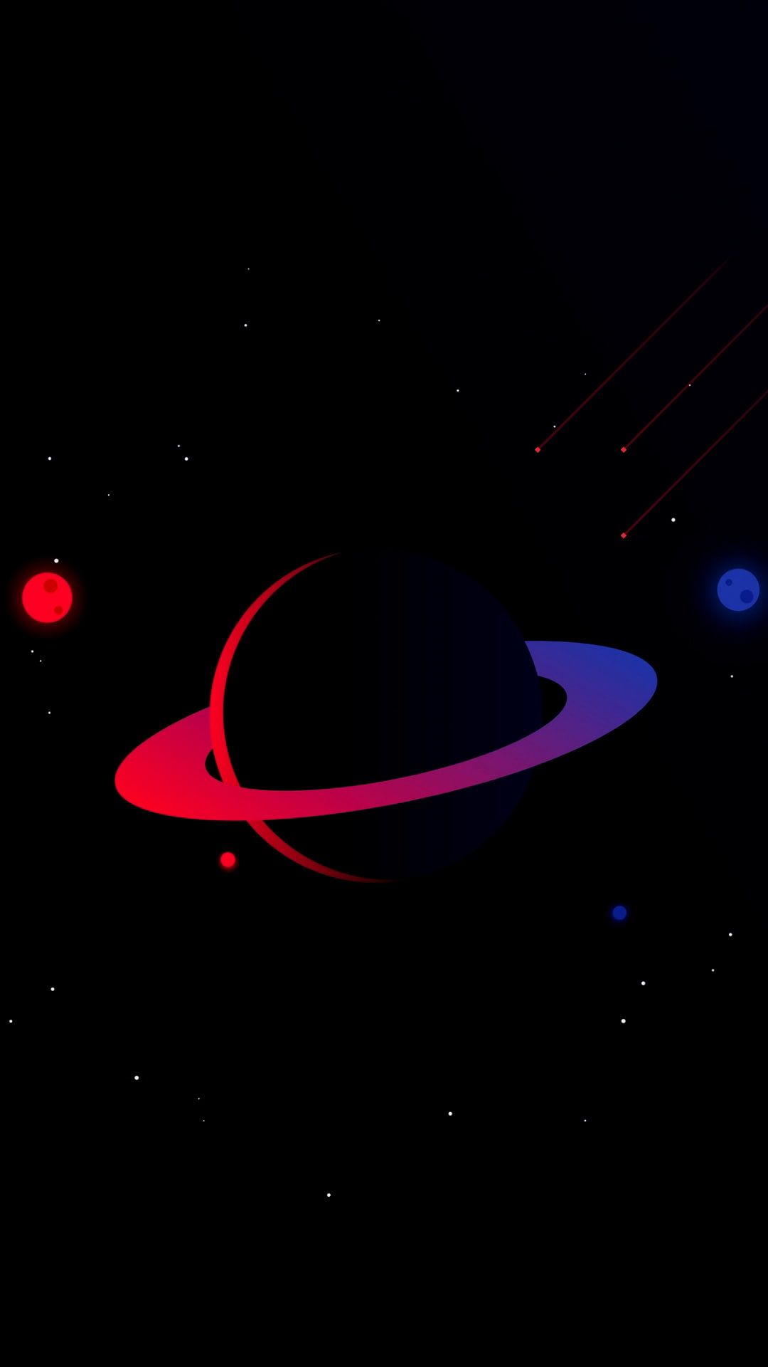 Minimal Saturn Planet Wallpapers