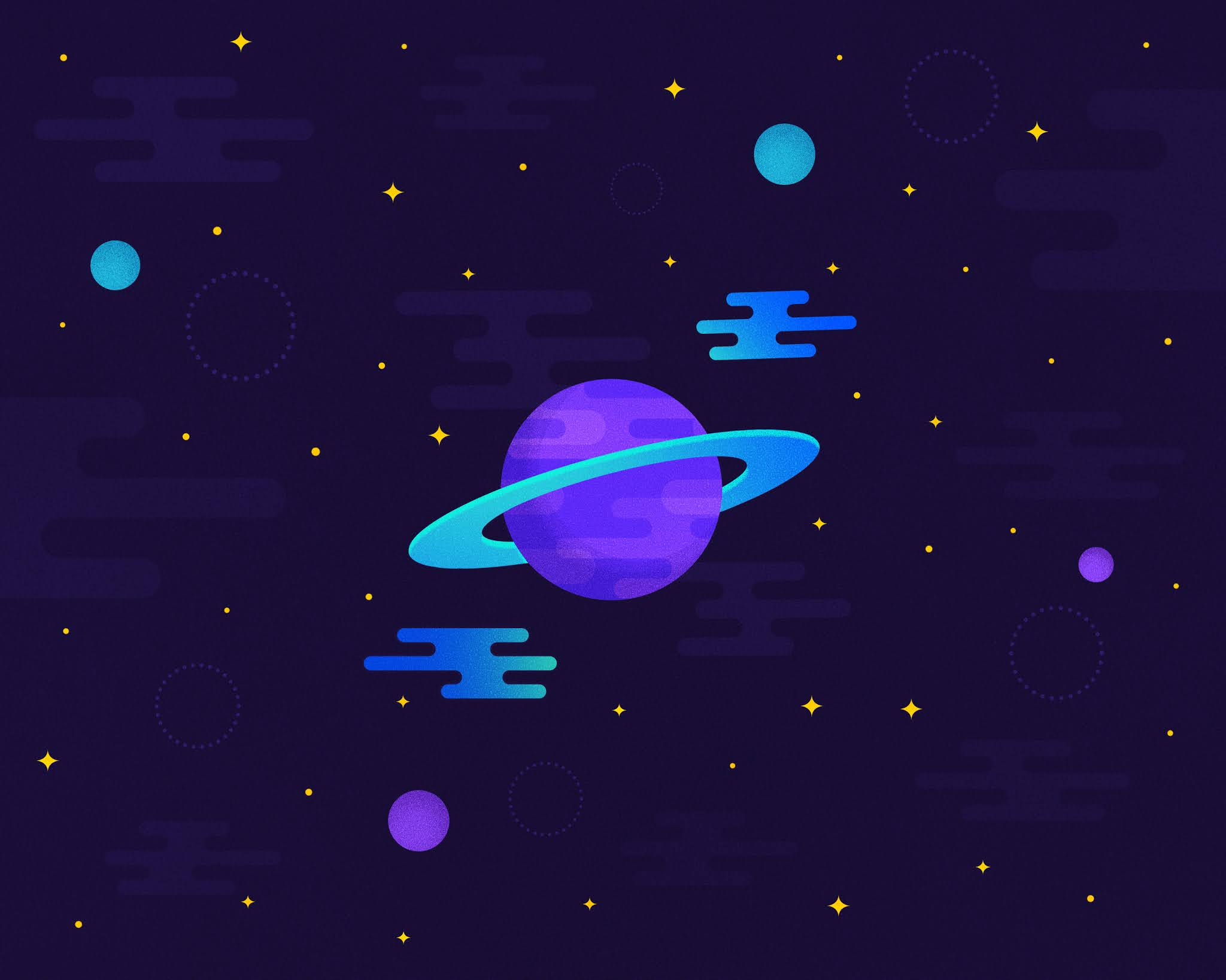 Minimal Saturn Planet Wallpapers