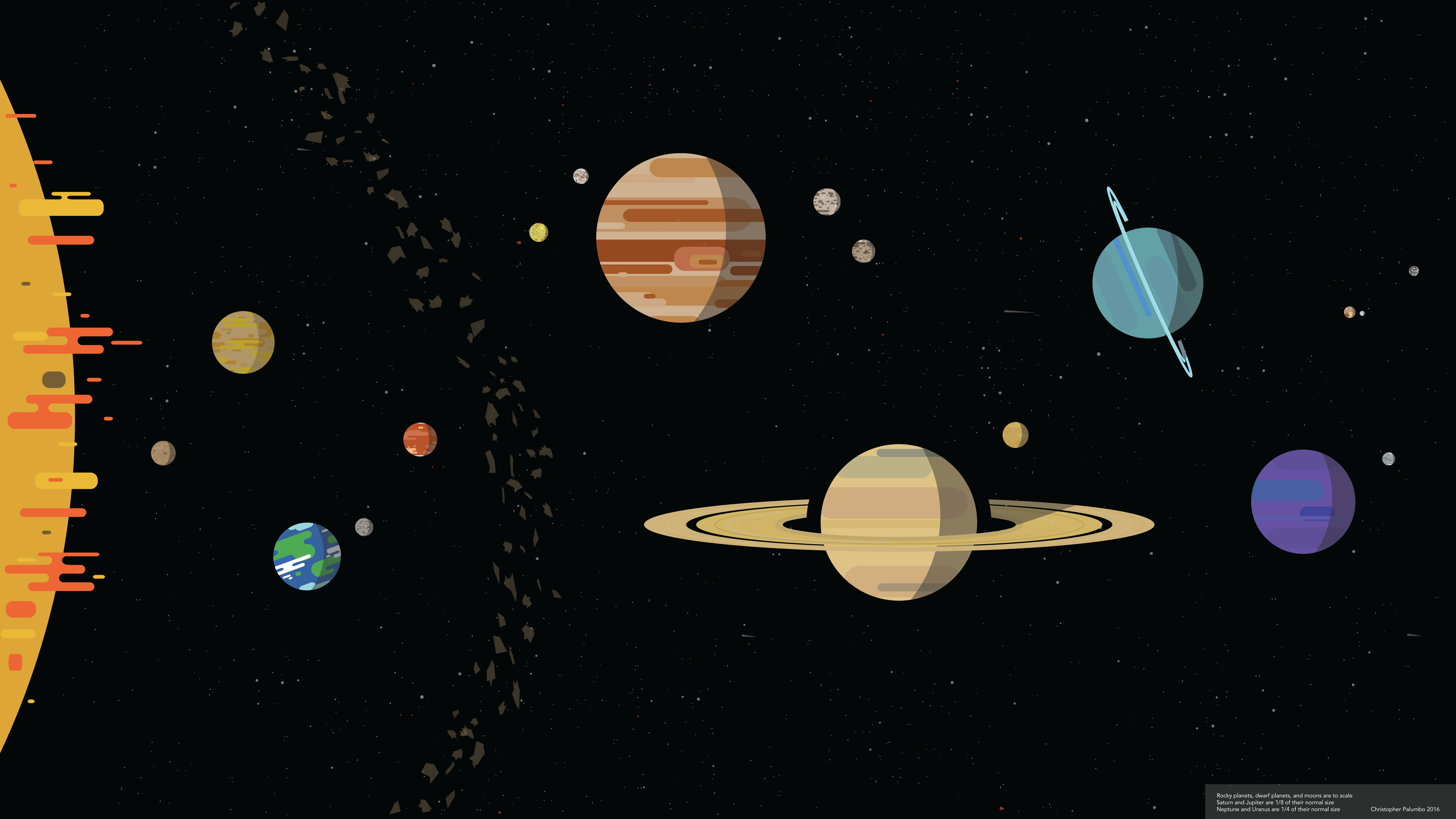 Minimal Saturn Planet Wallpapers