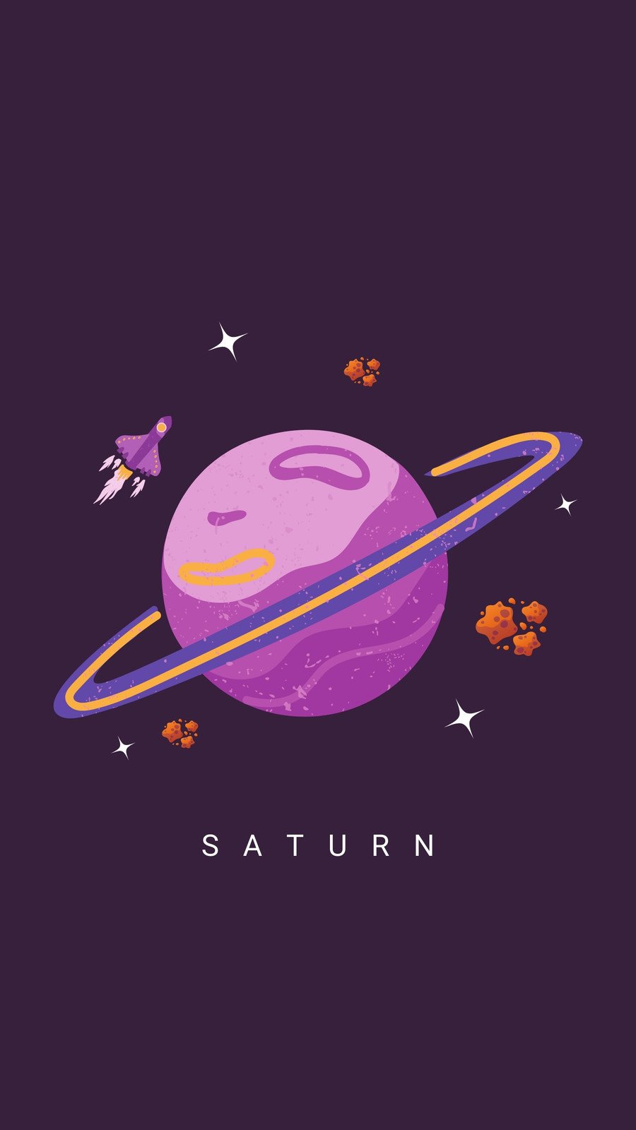 Minimal Saturn Planet Wallpapers