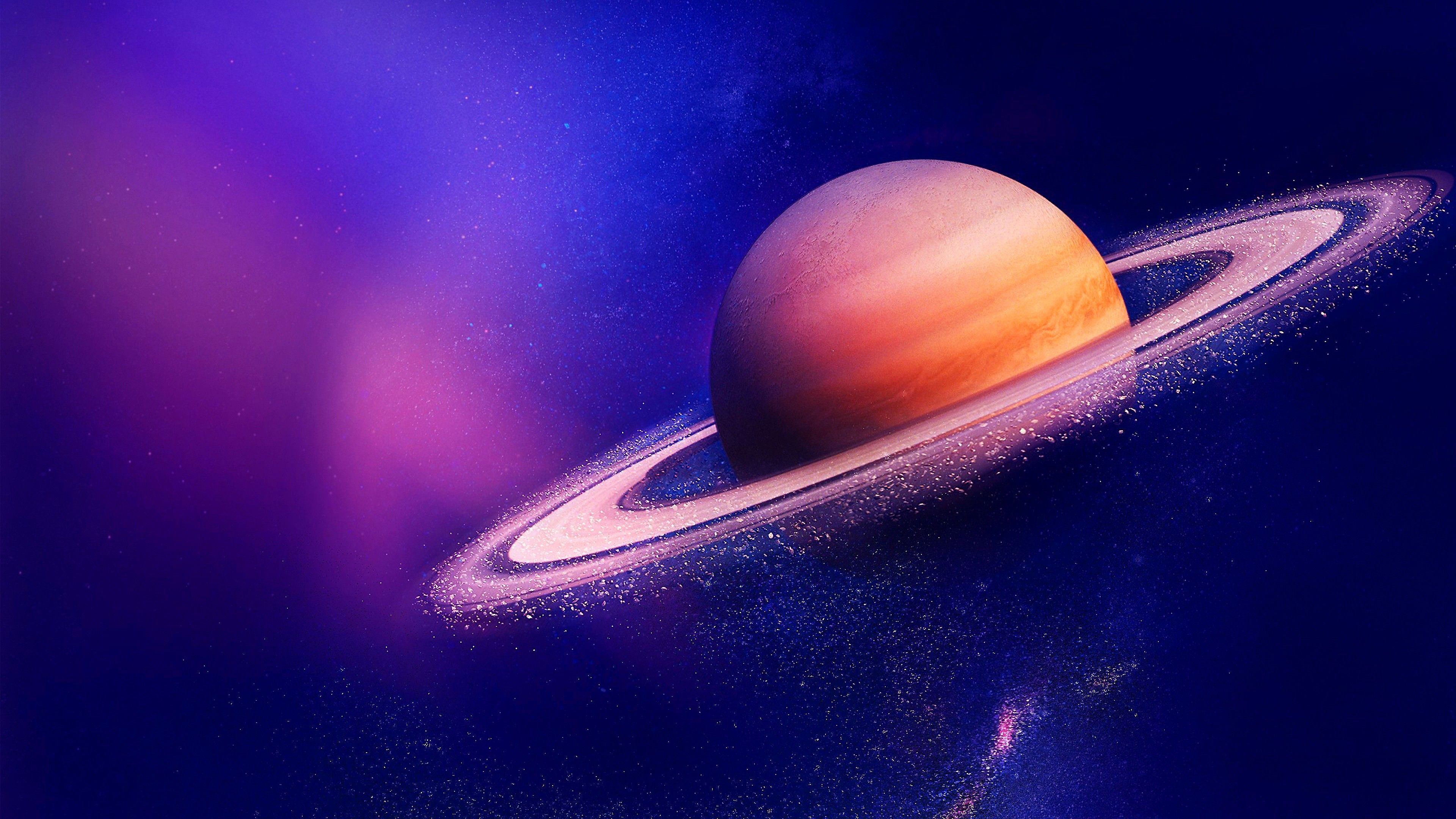 Minimal Saturn Planet Wallpapers