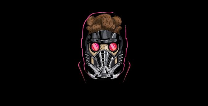 Minimal Star Lord Mask Wallpapers