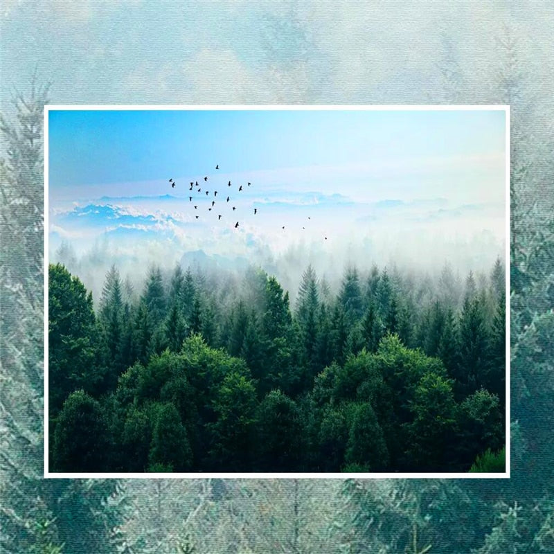 Minimalism Birds Mountains Trees Forest Wallpapers