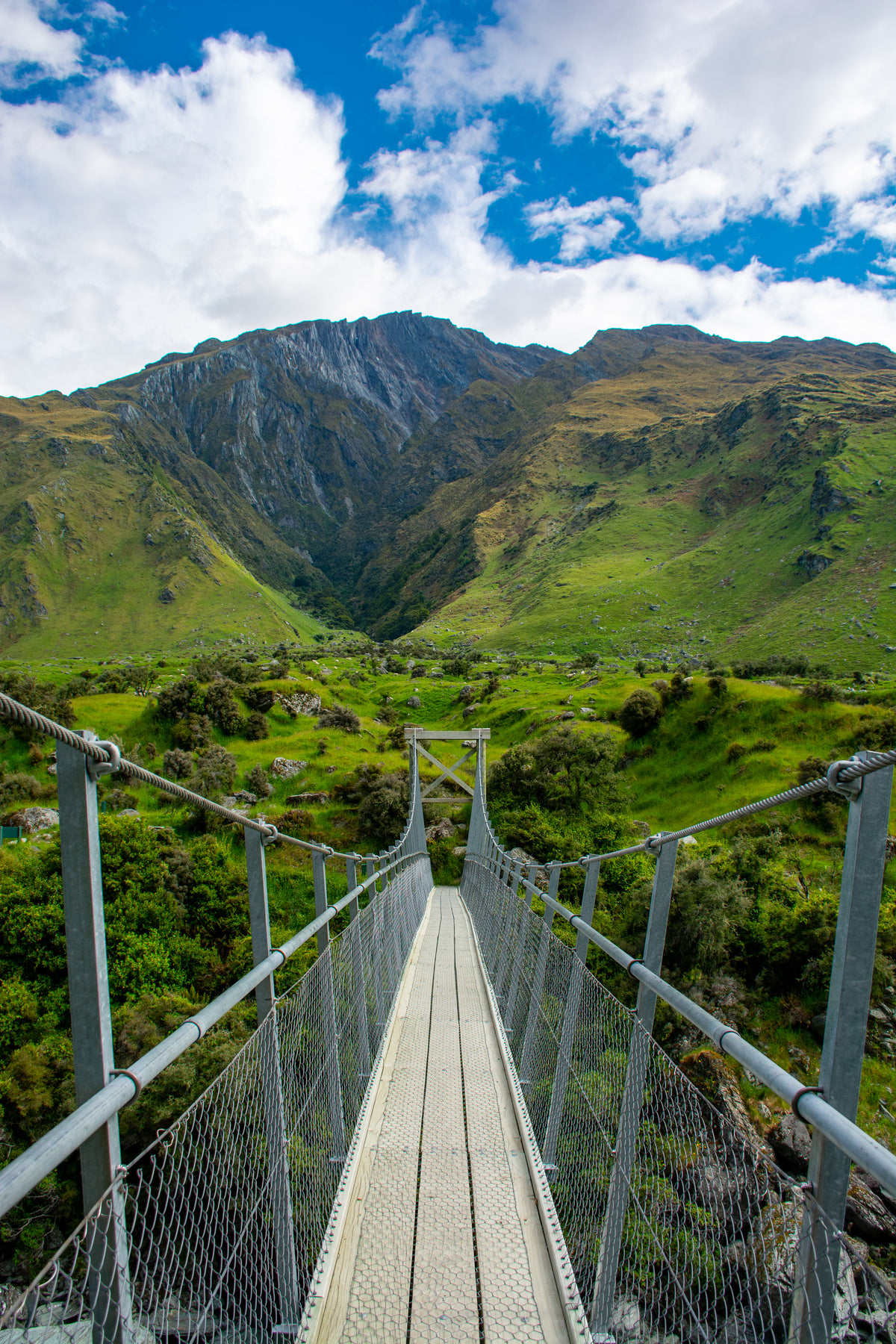 Minimalist Bridge Between Mountains Wallpapers