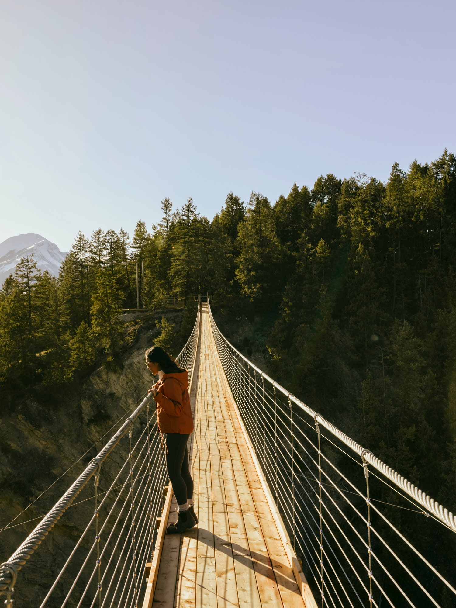 Minimalist Bridge Between Mountains Wallpapers