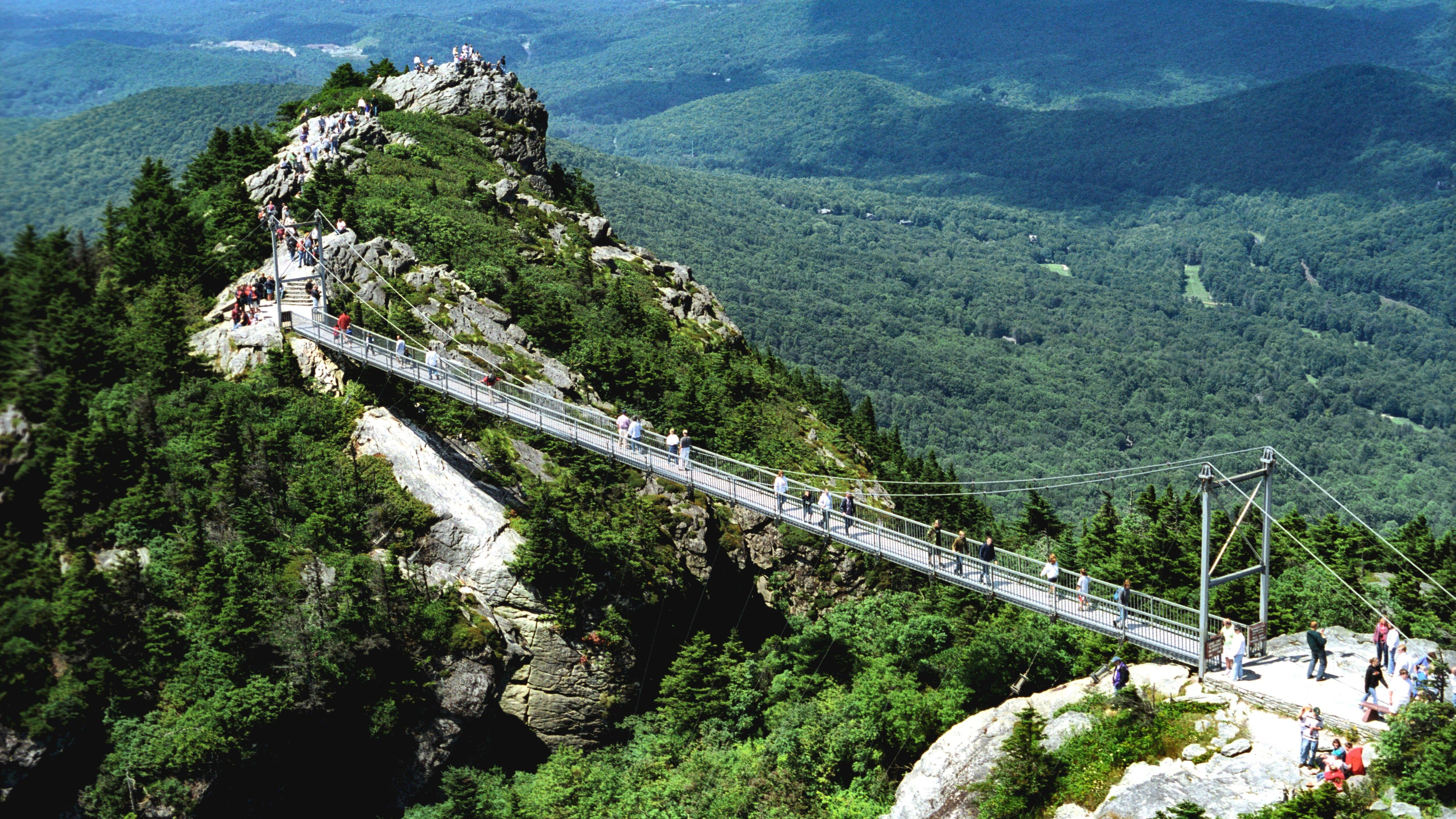 Minimalist Bridge Between Mountains Wallpapers