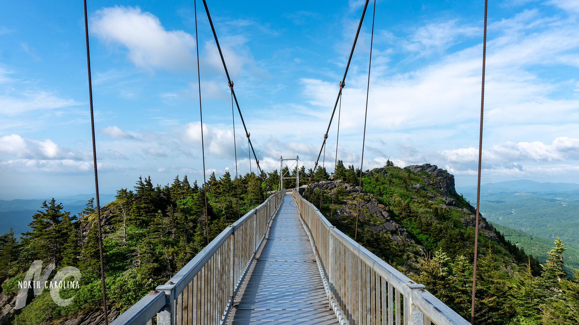 Minimalist Bridge Between Mountains Wallpapers