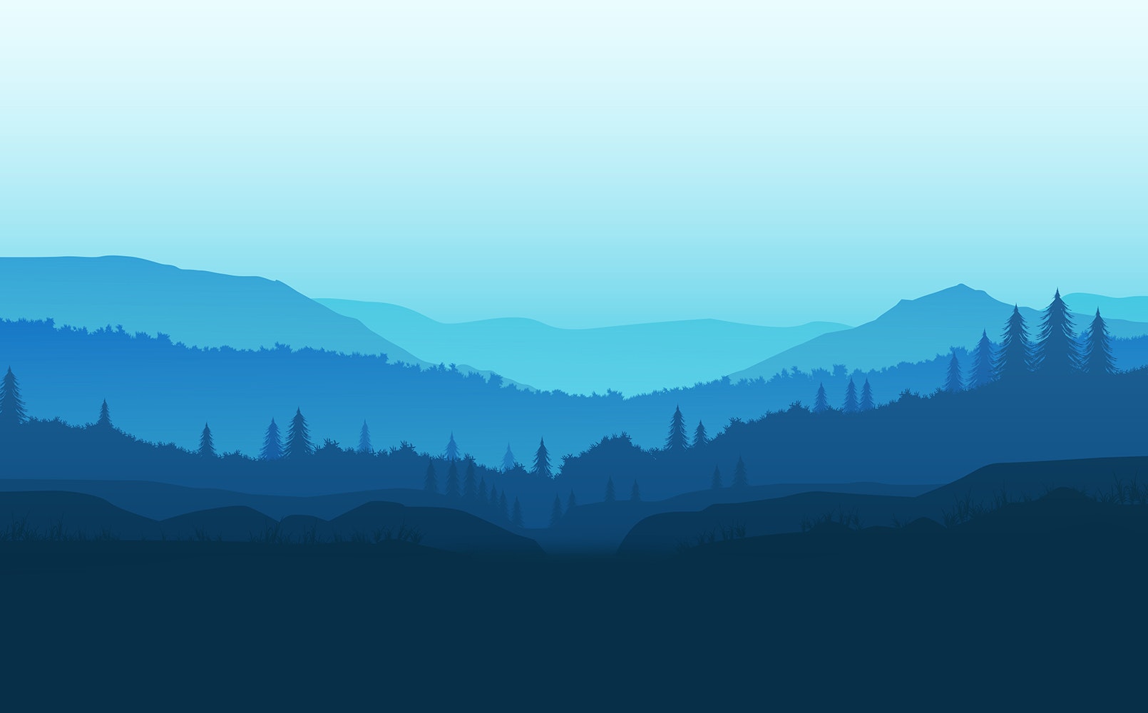 Minimalist Bridge Between Mountains Wallpapers