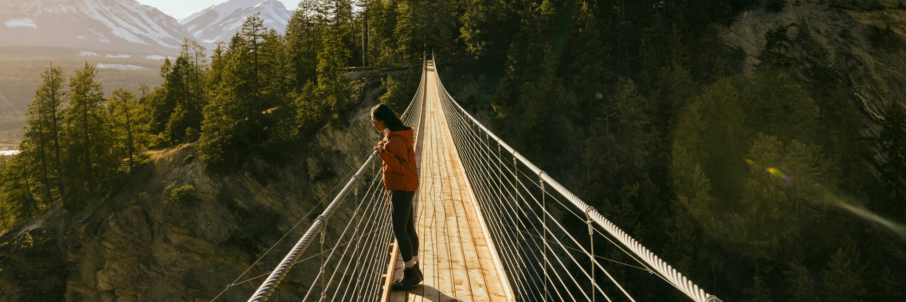 Minimalist Bridge Between Mountains Wallpapers