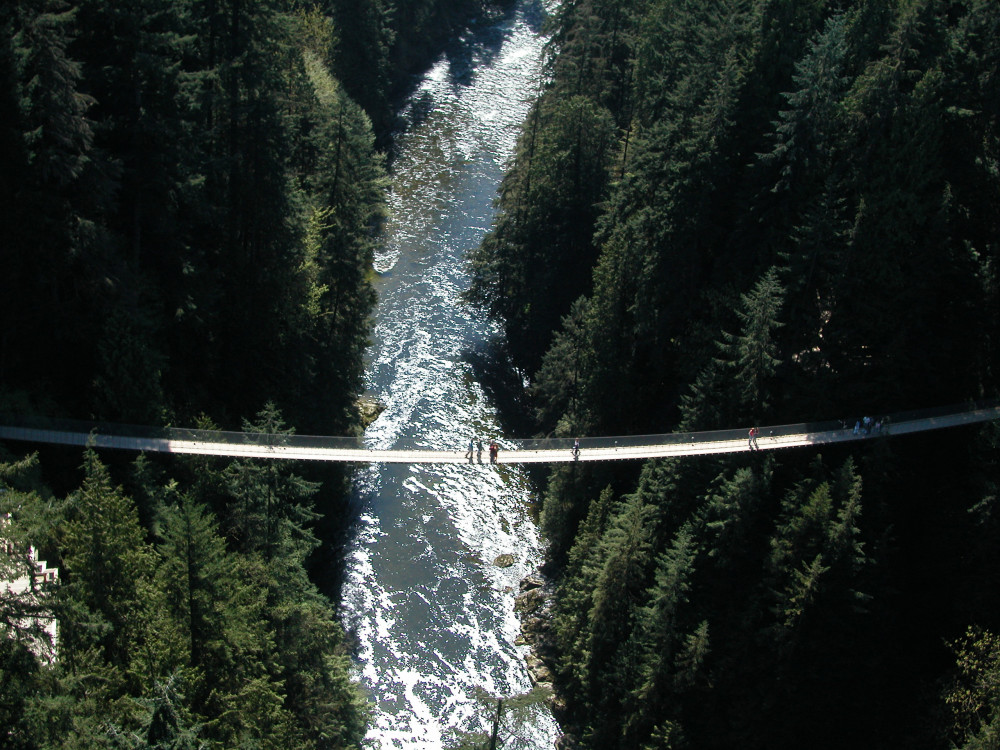 Minimalist Bridge Between Mountains Wallpapers