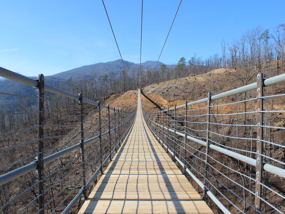 Minimalist Bridge Between Mountains Wallpapers