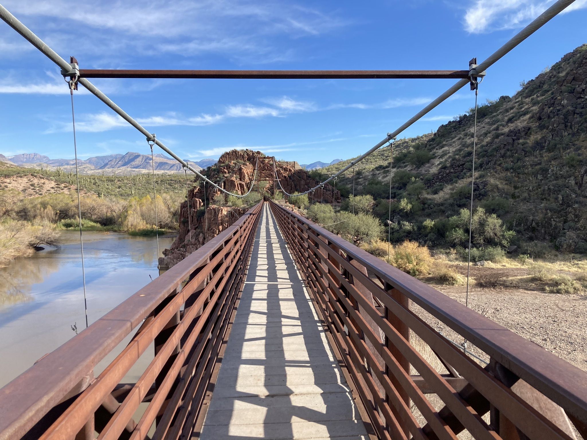 Minimalist Bridge Between Mountains Wallpapers