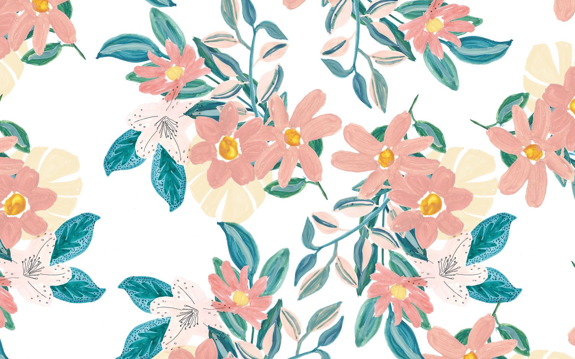 Minimalist Floral Laptop Wallpapers