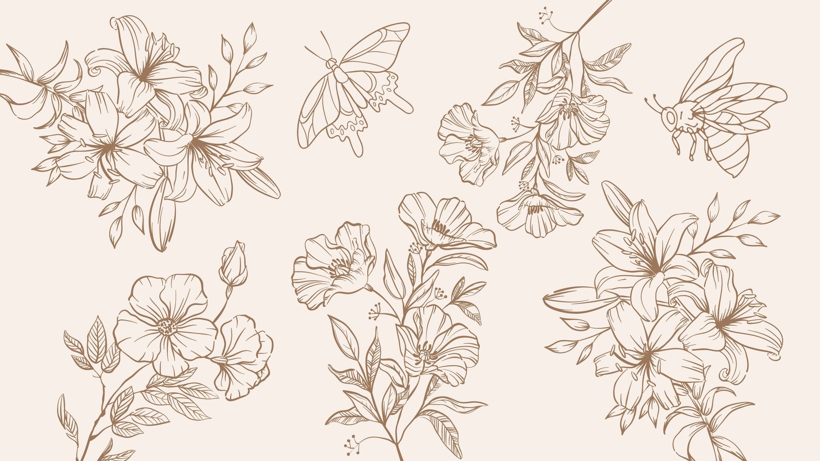 Minimalist Flower Computer Wallpapers