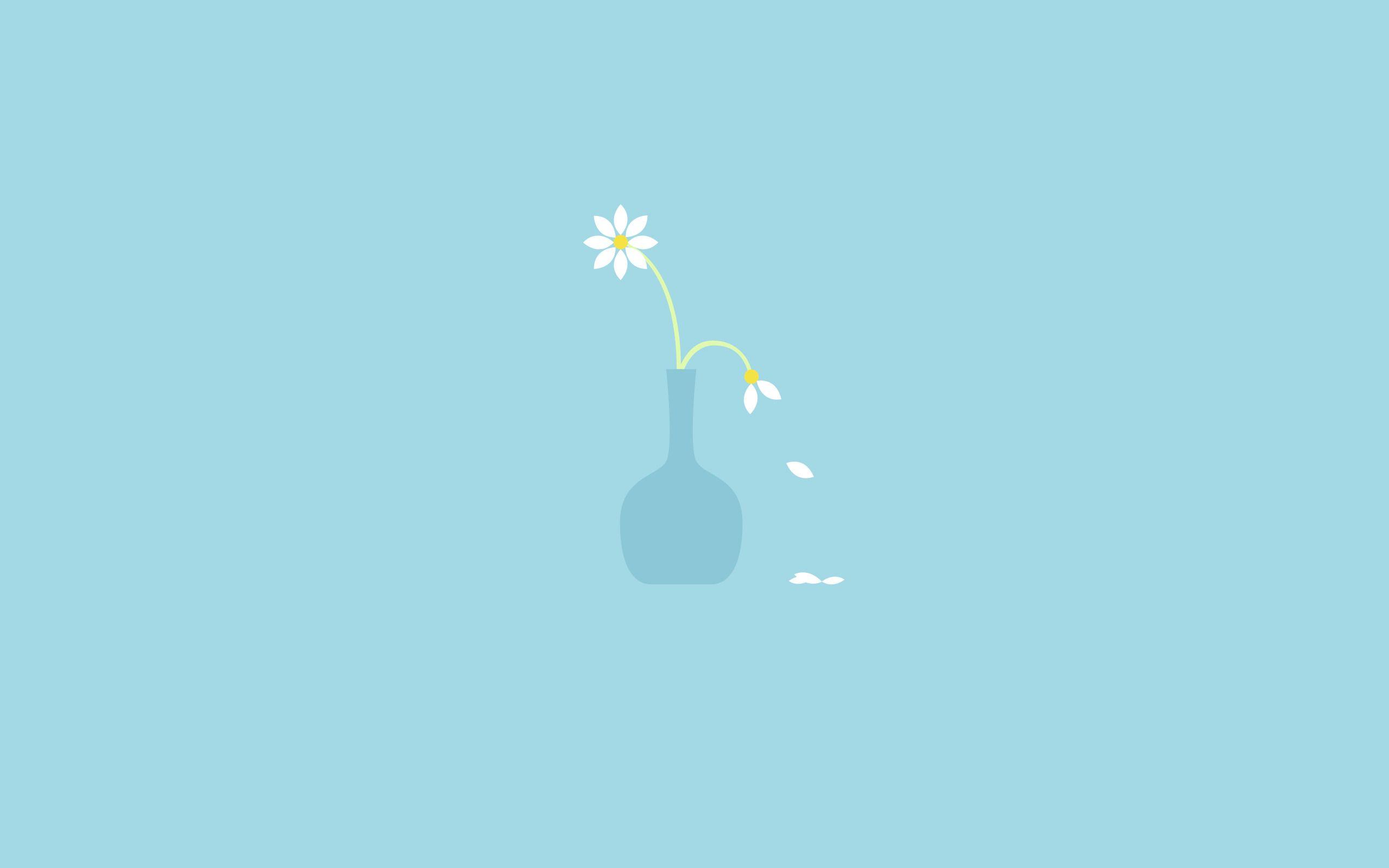 Minimalist Pastel Desktop Plant Wallpapers