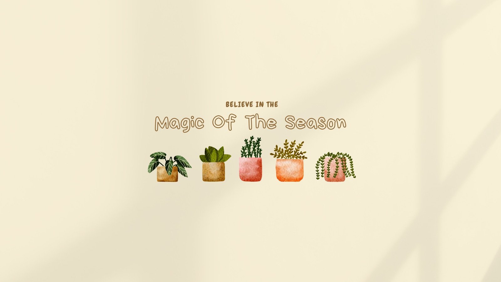 Minimalist Pastel Desktop Plant Wallpapers