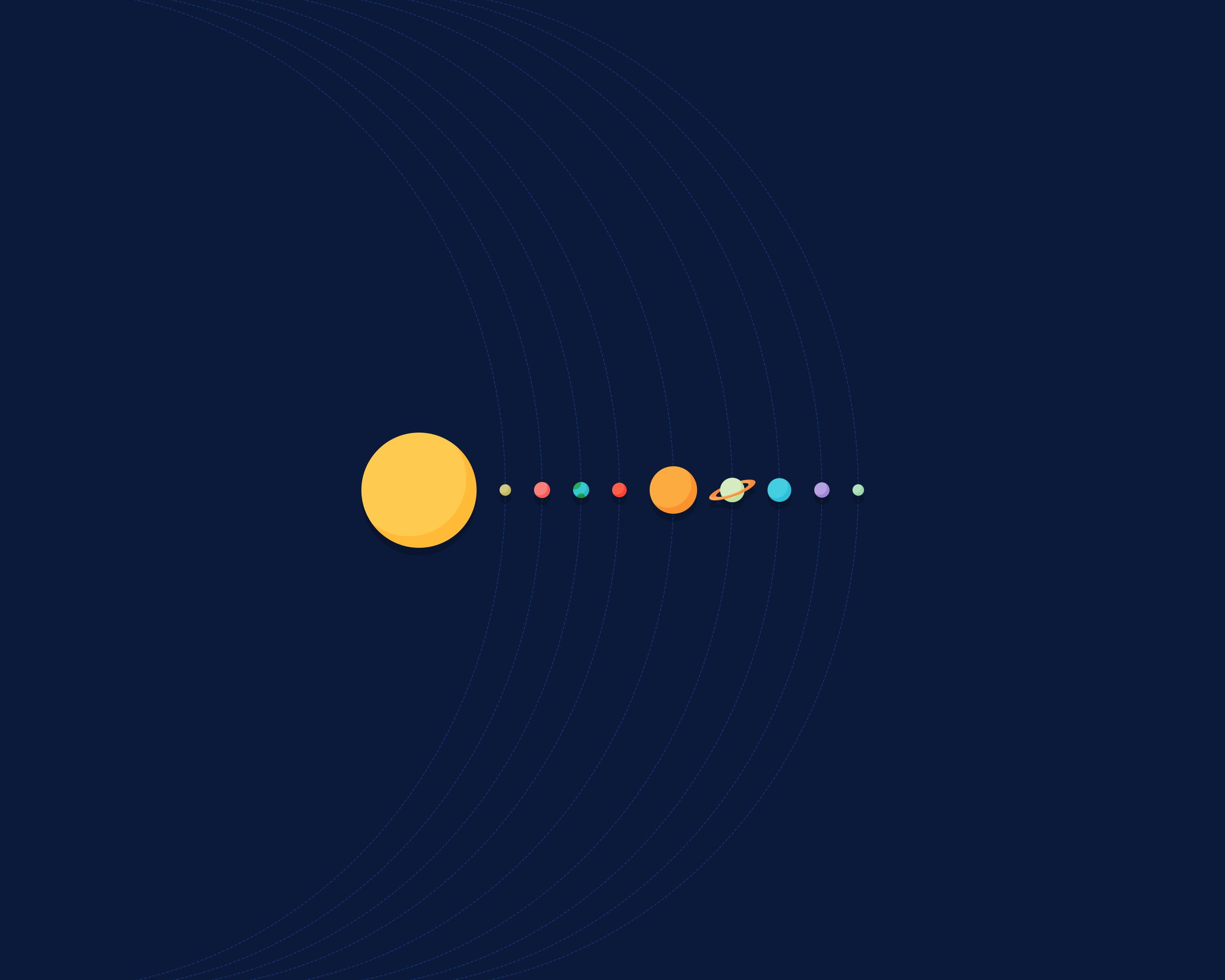 Minimalist Solar System Wallpapers