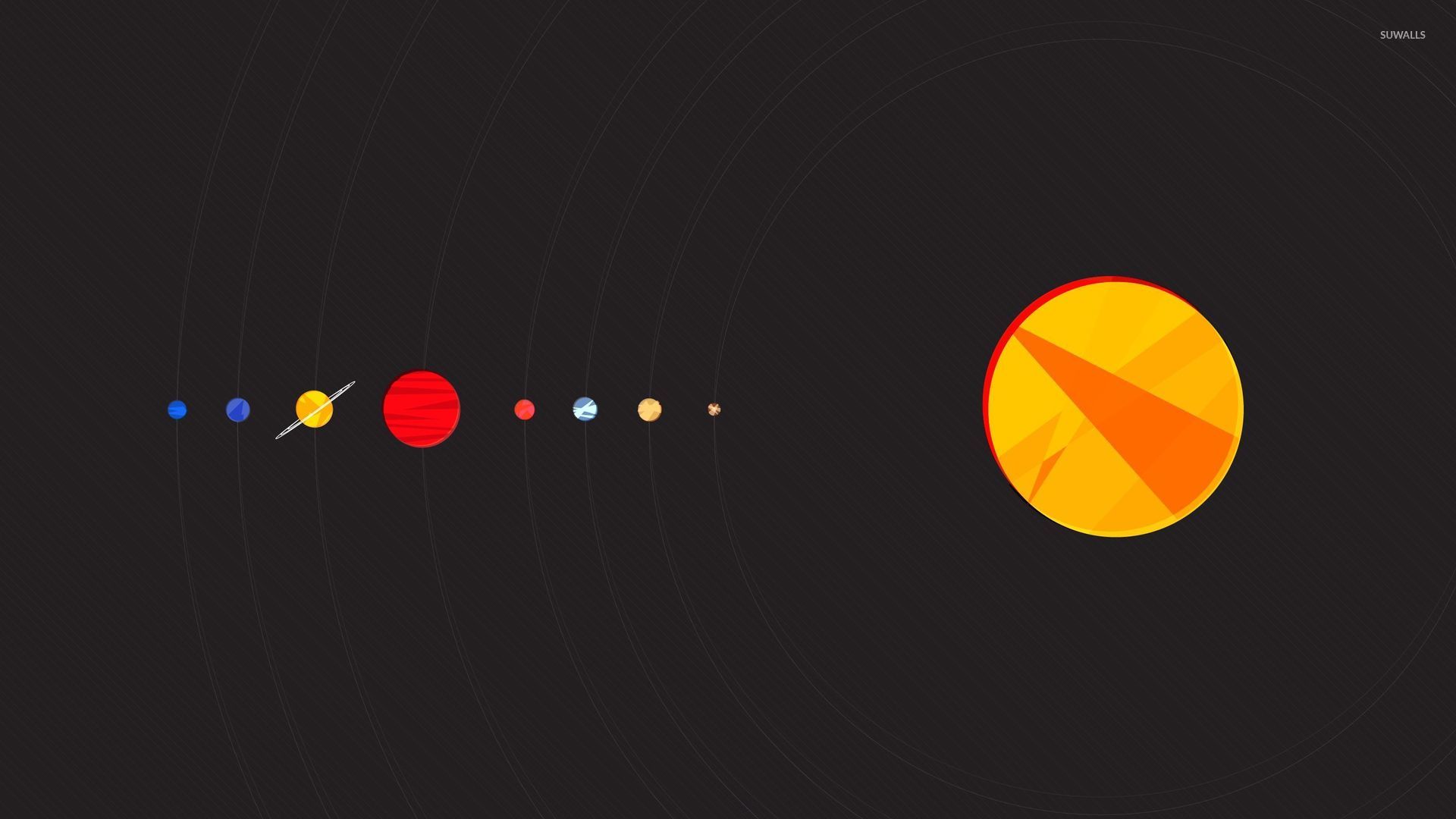 Minimalist Solar System Wallpapers