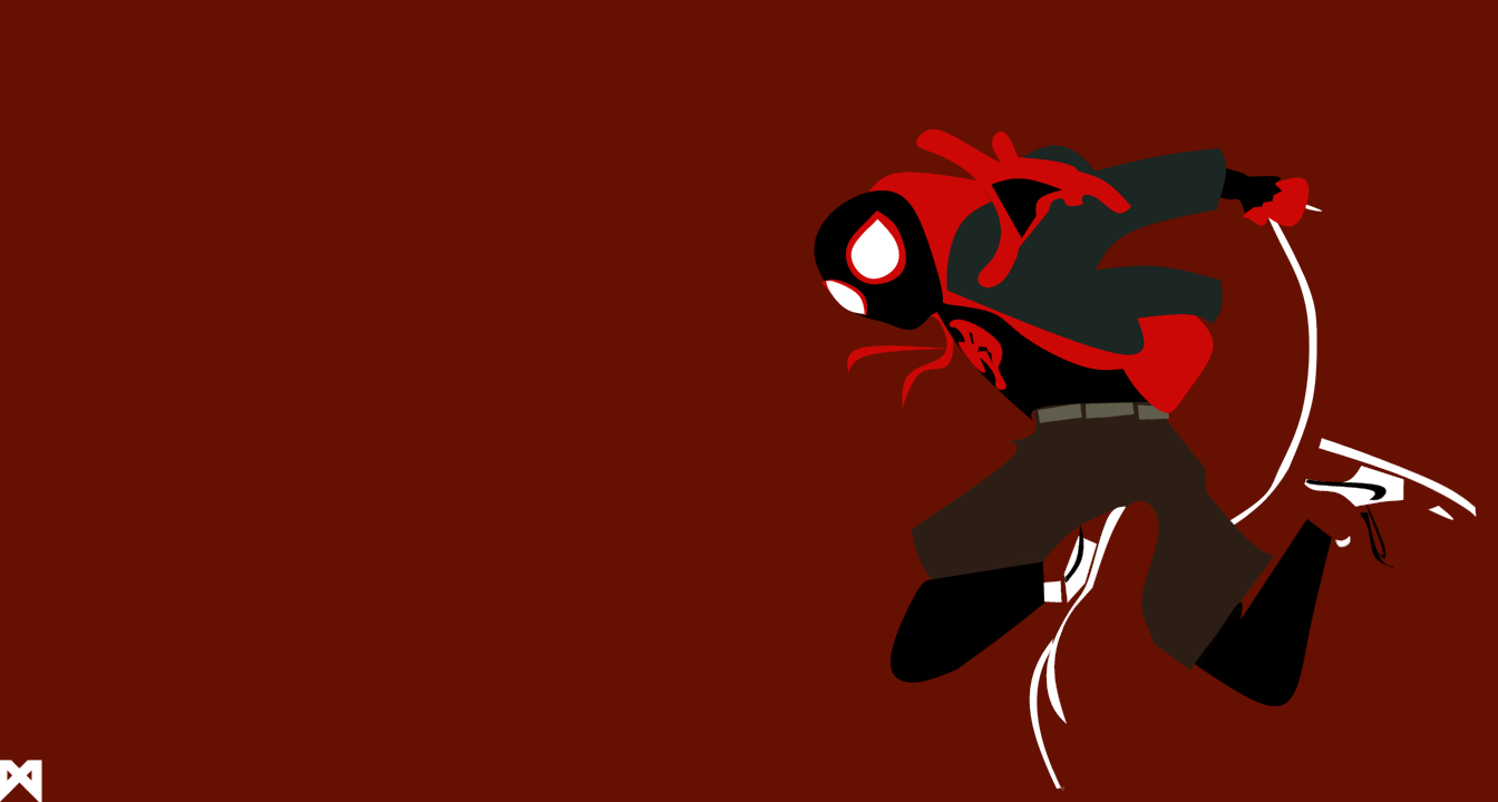 Minimalist Spiderman Into The Spider-Verse 4K Wallpapers