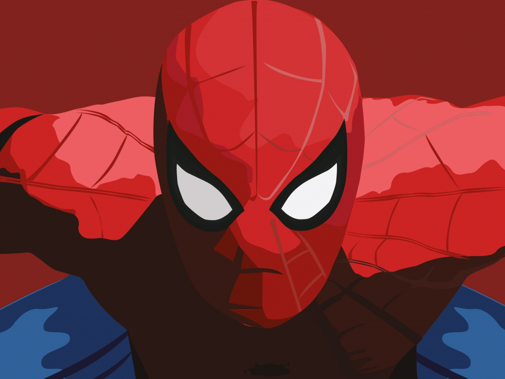 Minimalist Spiderman Into The Spider-Verse 4K Wallpapers