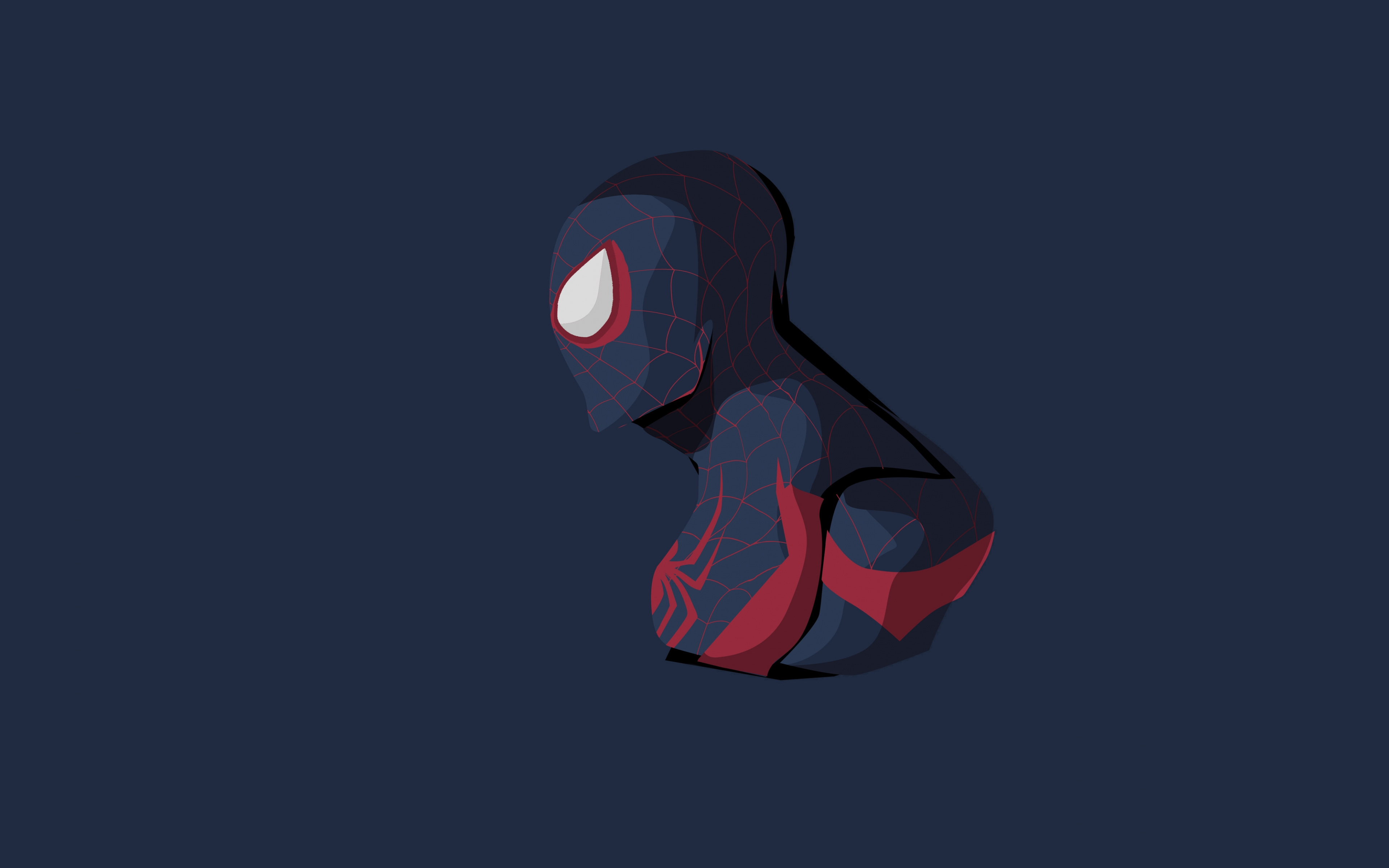 Minimalist Spiderman Into The Spider-Verse 4K Wallpapers