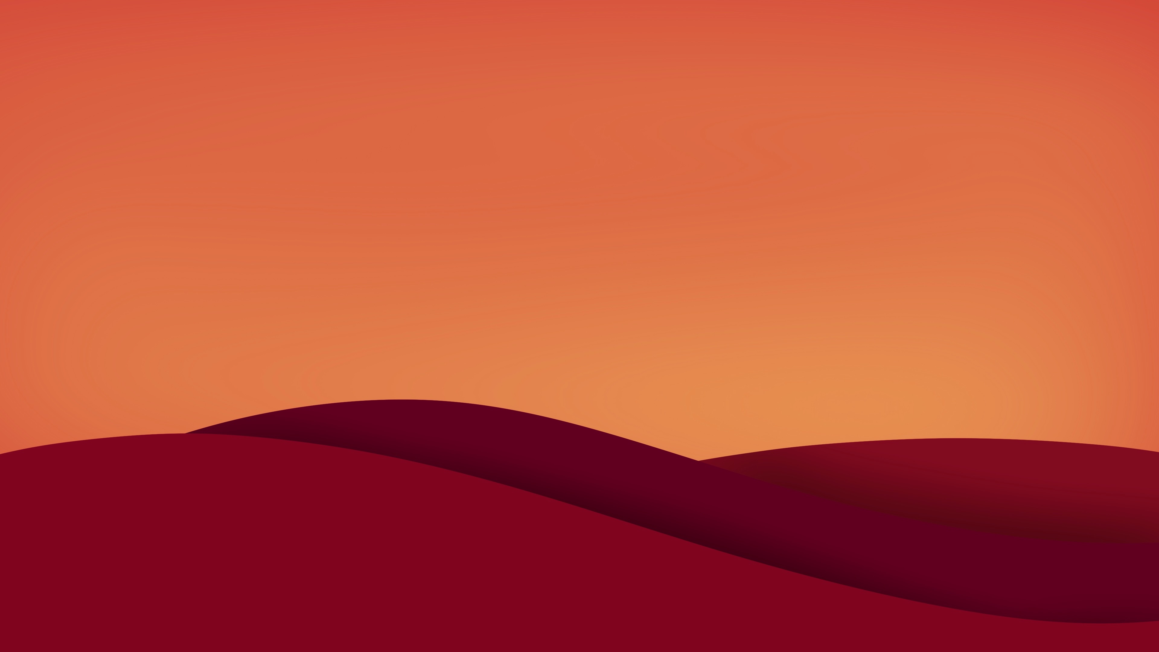 Minimalist Sunset In Hill Wallpapers