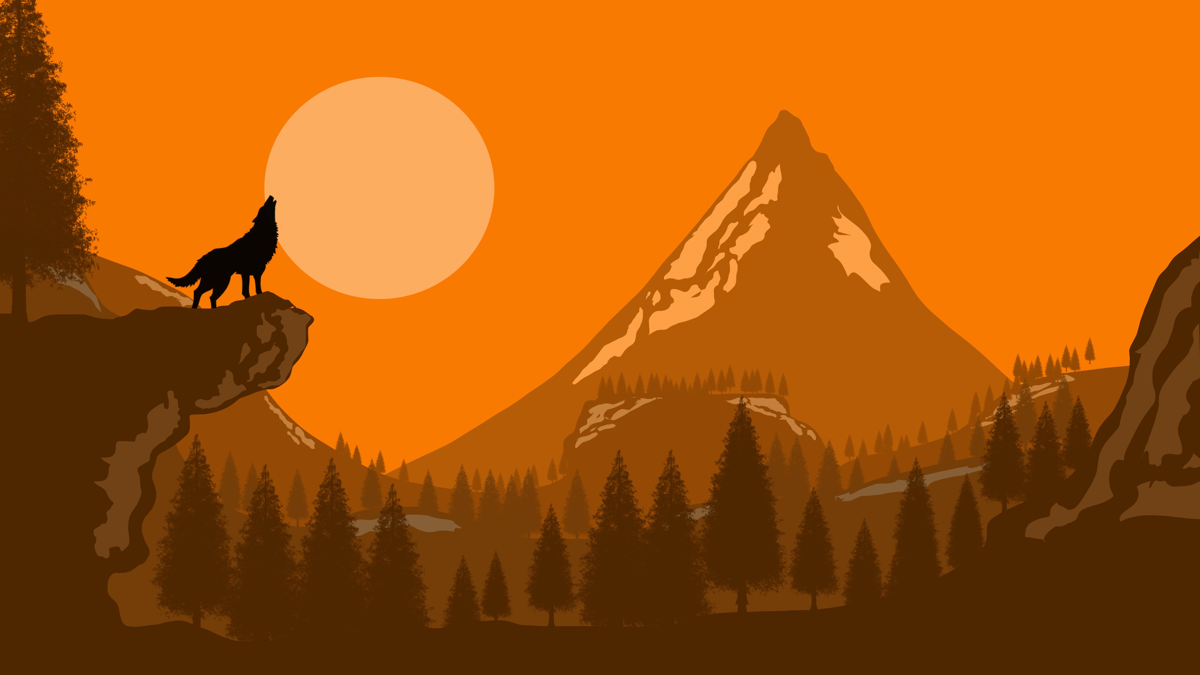 Minimalist Wolf Wallpapers