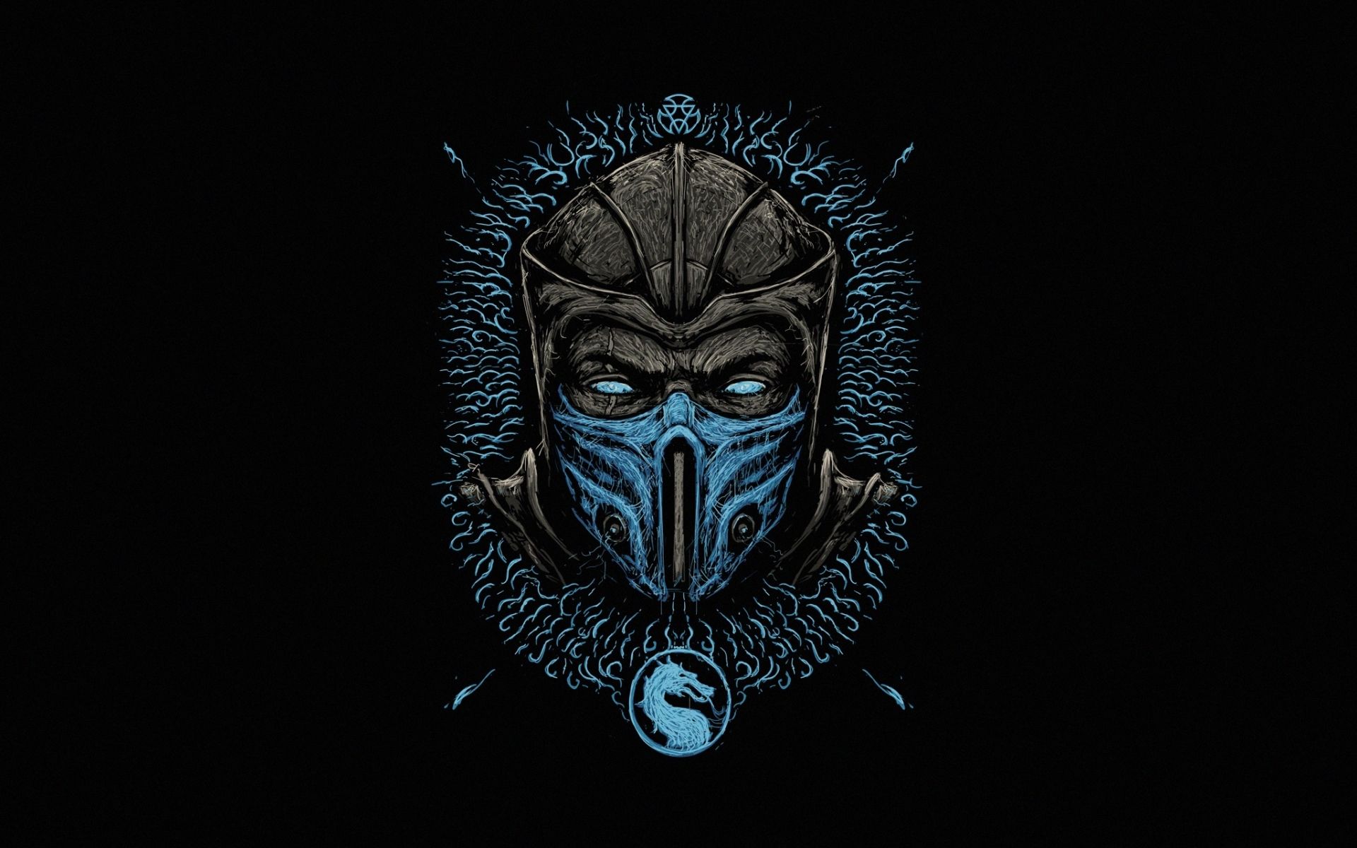 Mortal Kombat Dark Minimal Sub Zero Wallpapers