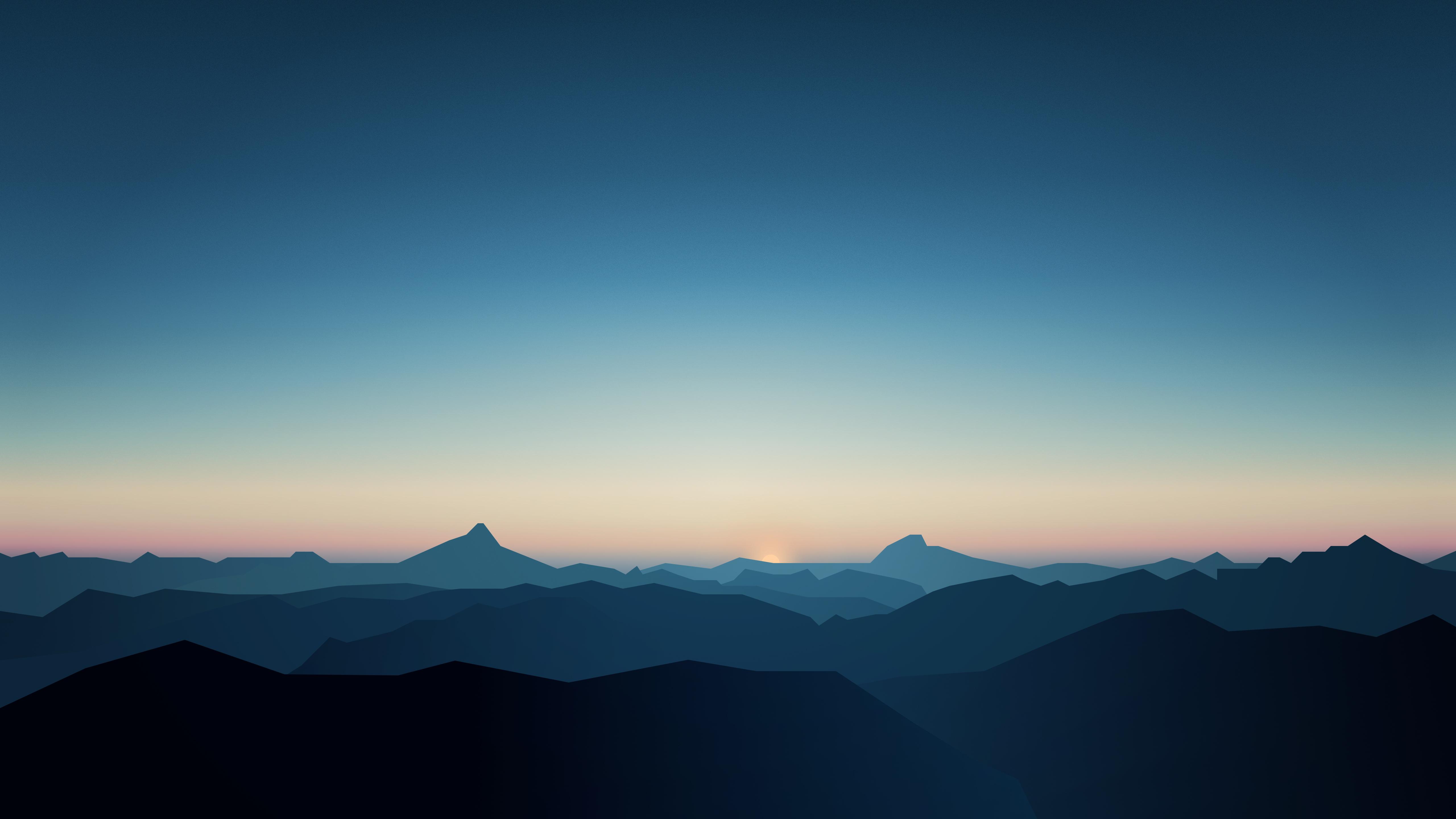 Mountain Peaks Minimal Wallpapers