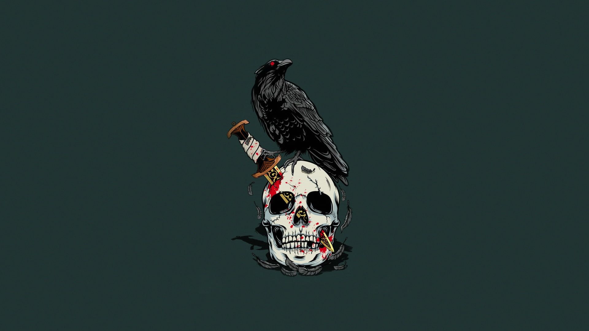 Neon Color Minimalist Skull Wallpapers