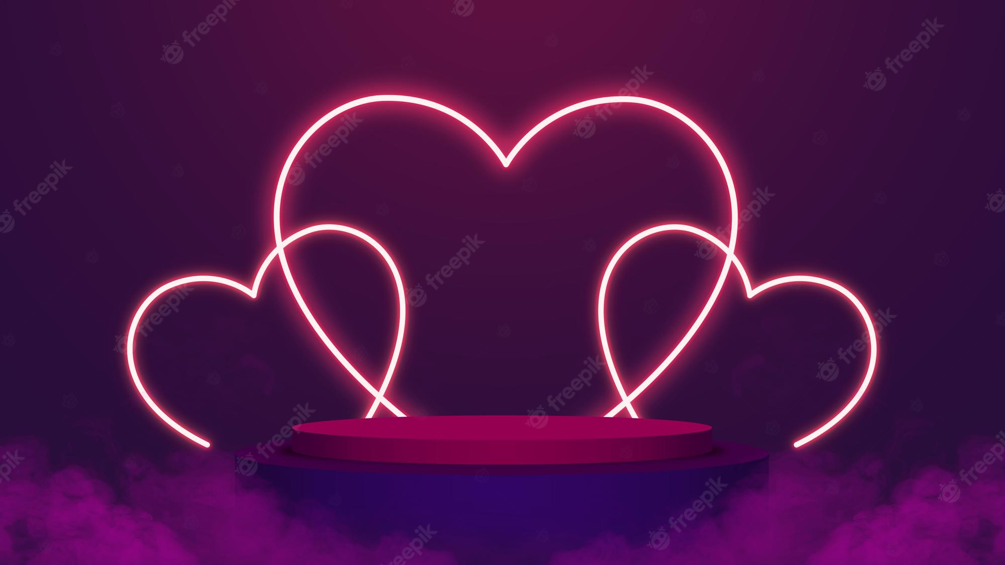 Neon Light Heart Wallpapers